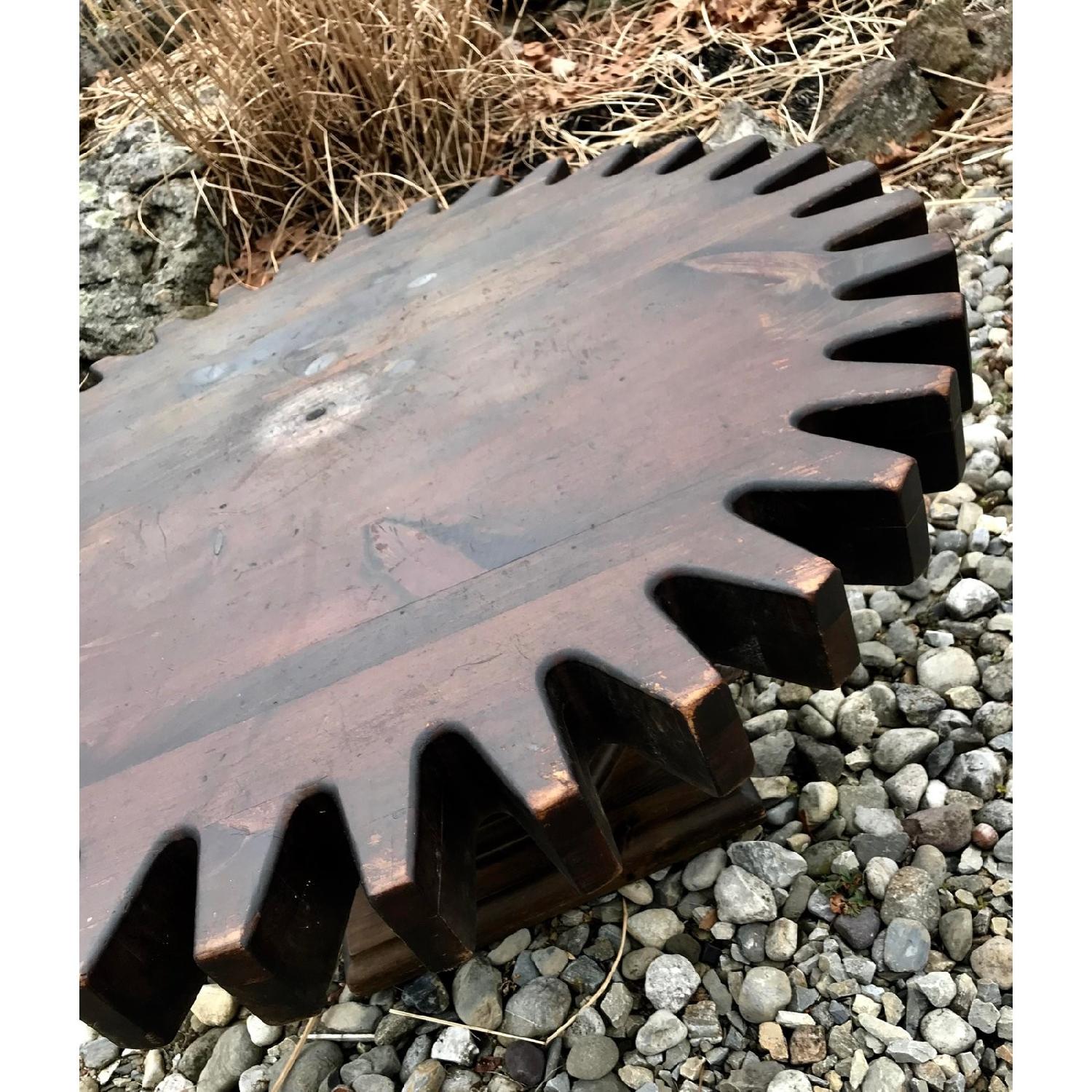 Ethan Allen Vintage Cog Wheel Sprocket Style Coffee Table - image-3