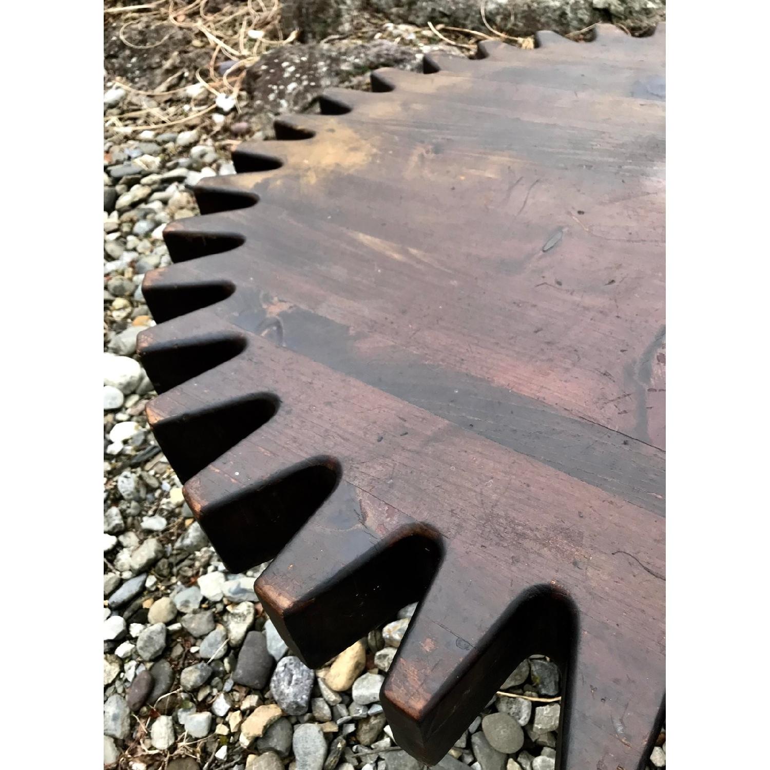 Ethan Allen Vintage Cog Wheel Sprocket Style Coffee Table - image-5