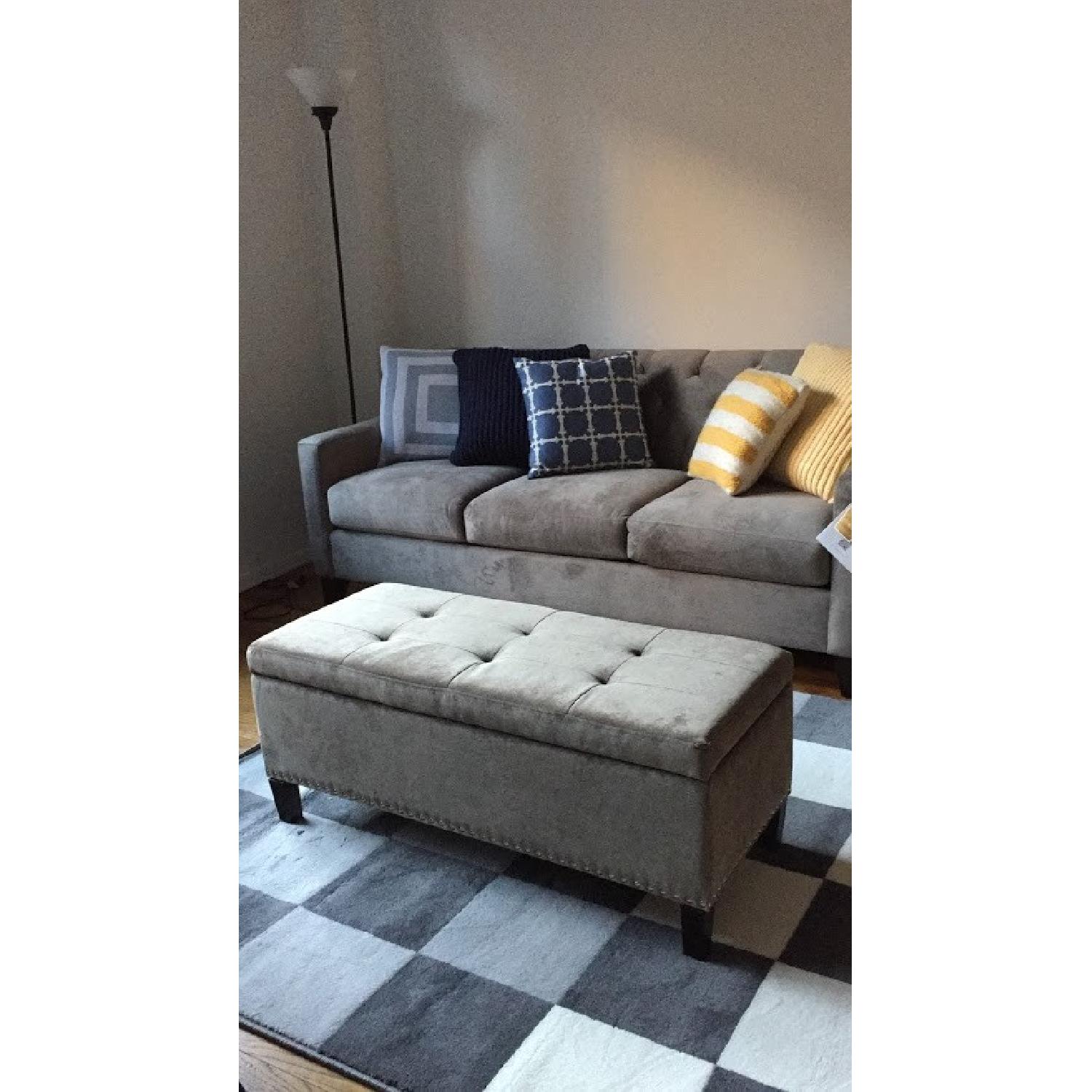 Macy's Chloe Velvet Tufted Sofa AptDeco