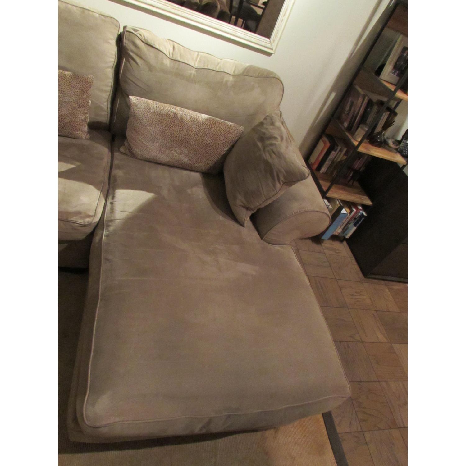 Macy's L Shaped Microfiber Sectional Sofa - image-5
