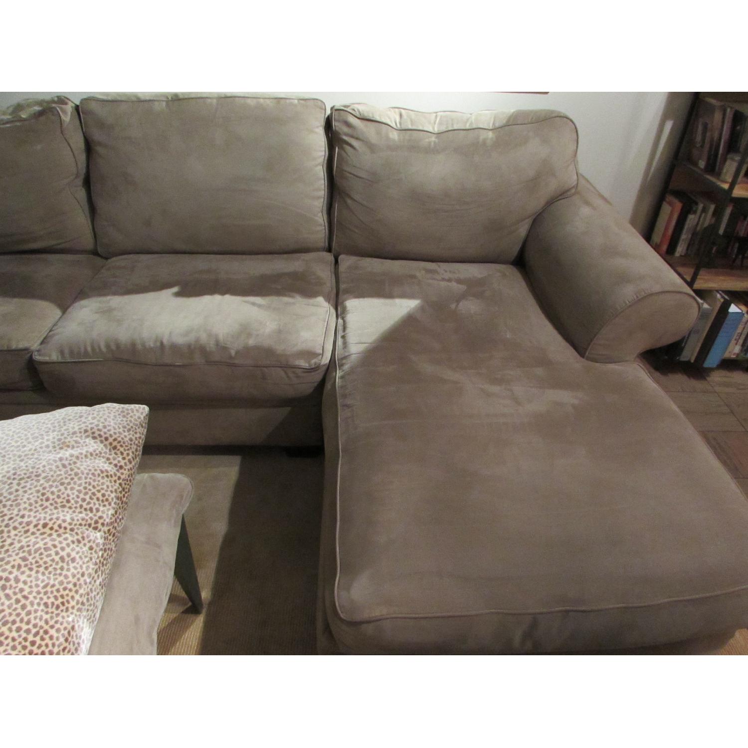 Macy's L Shaped Microfiber Sectional Sofa - image-11