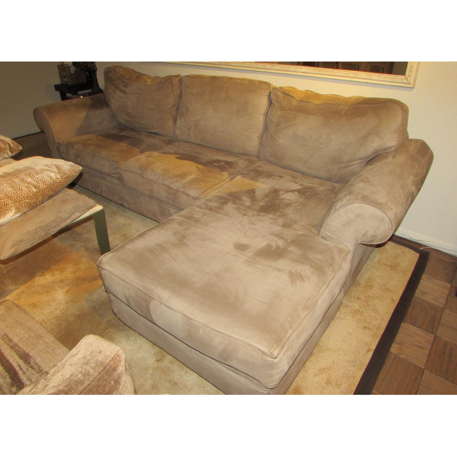 Macy's L Shaped Microfiber Sectional Sofa - image-12