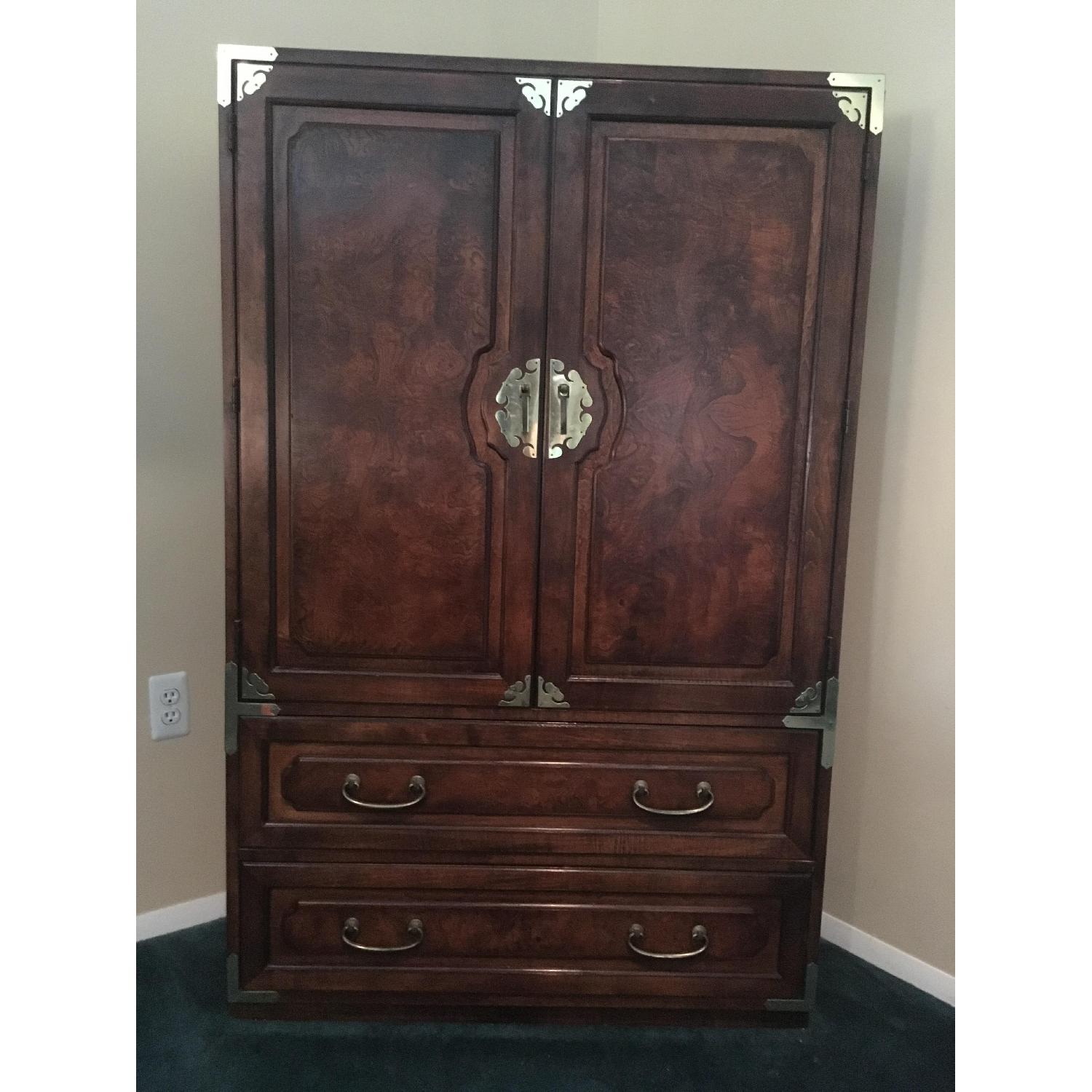 Raymour & Flanigan Bernhardt Armoire w/ Asian Accents AptDeco