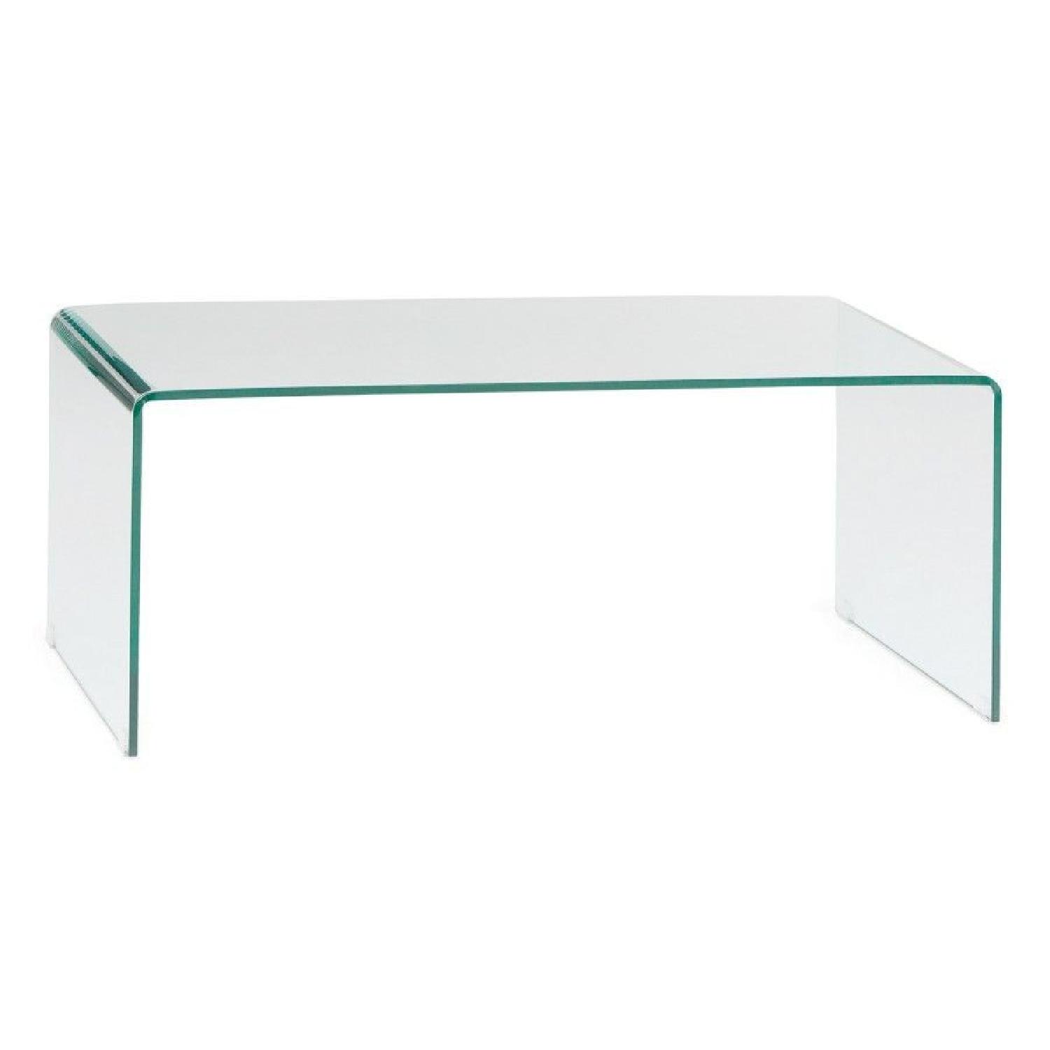 Structube Visio Waterfall Glass Coffee Table AptDeco