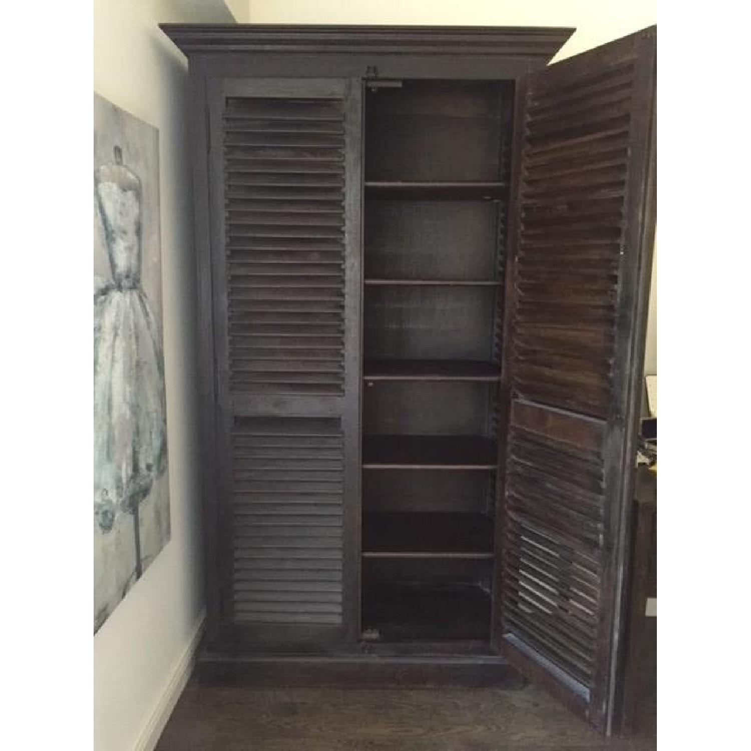 Arhaus Rustic Chocolate Brown Armoire - image-5