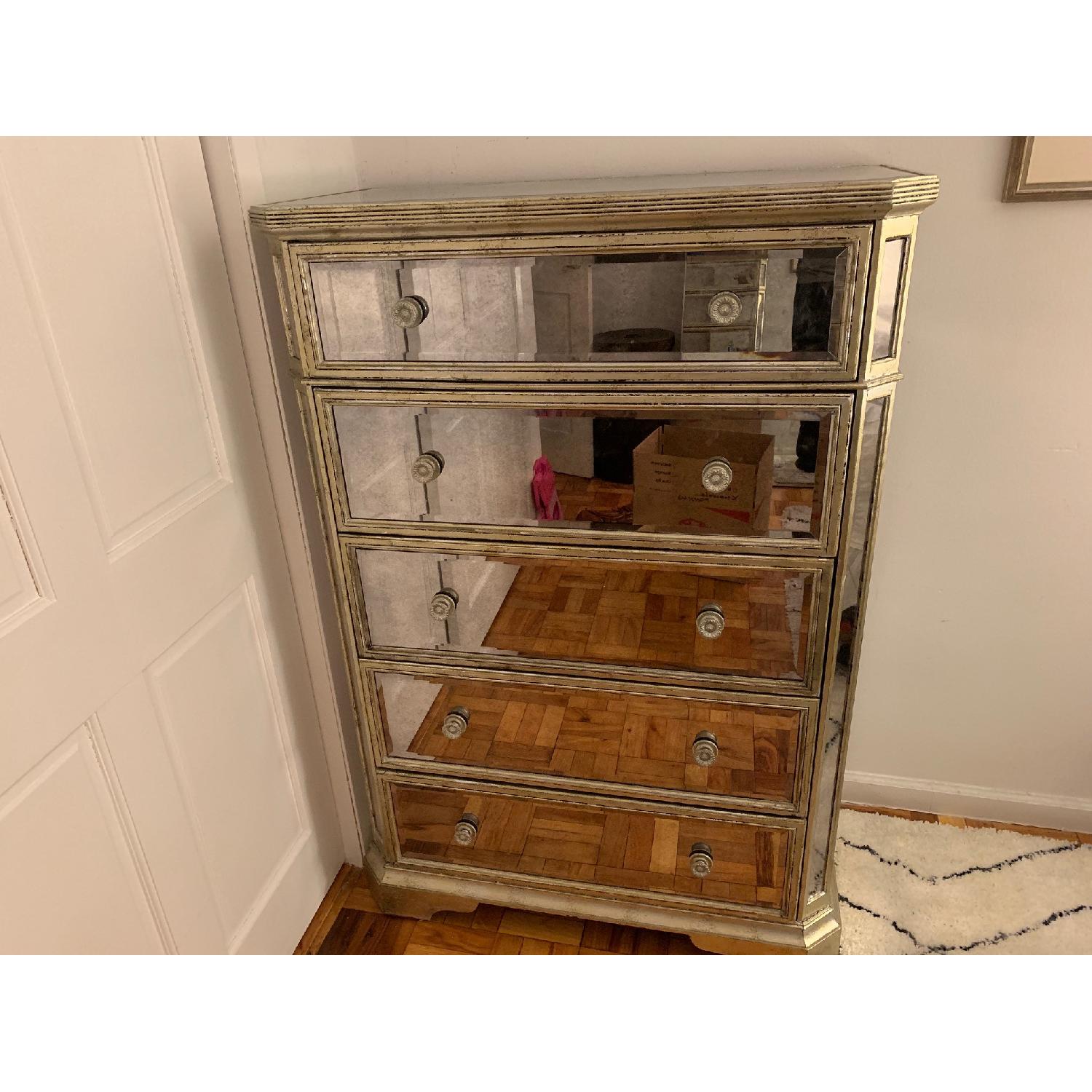 Z Gallerie Borghese Mirrored 5 Drawer Chest - image-7