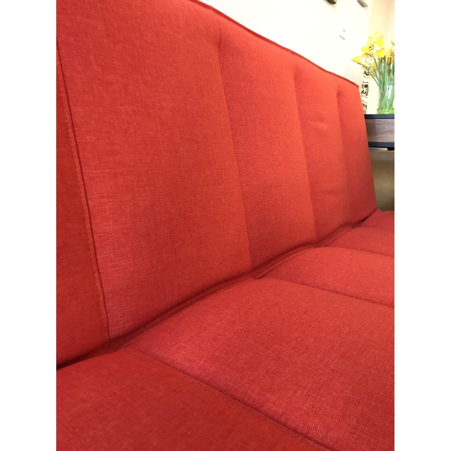 CB2 Flex Orange Sleeper Sofa - image-4