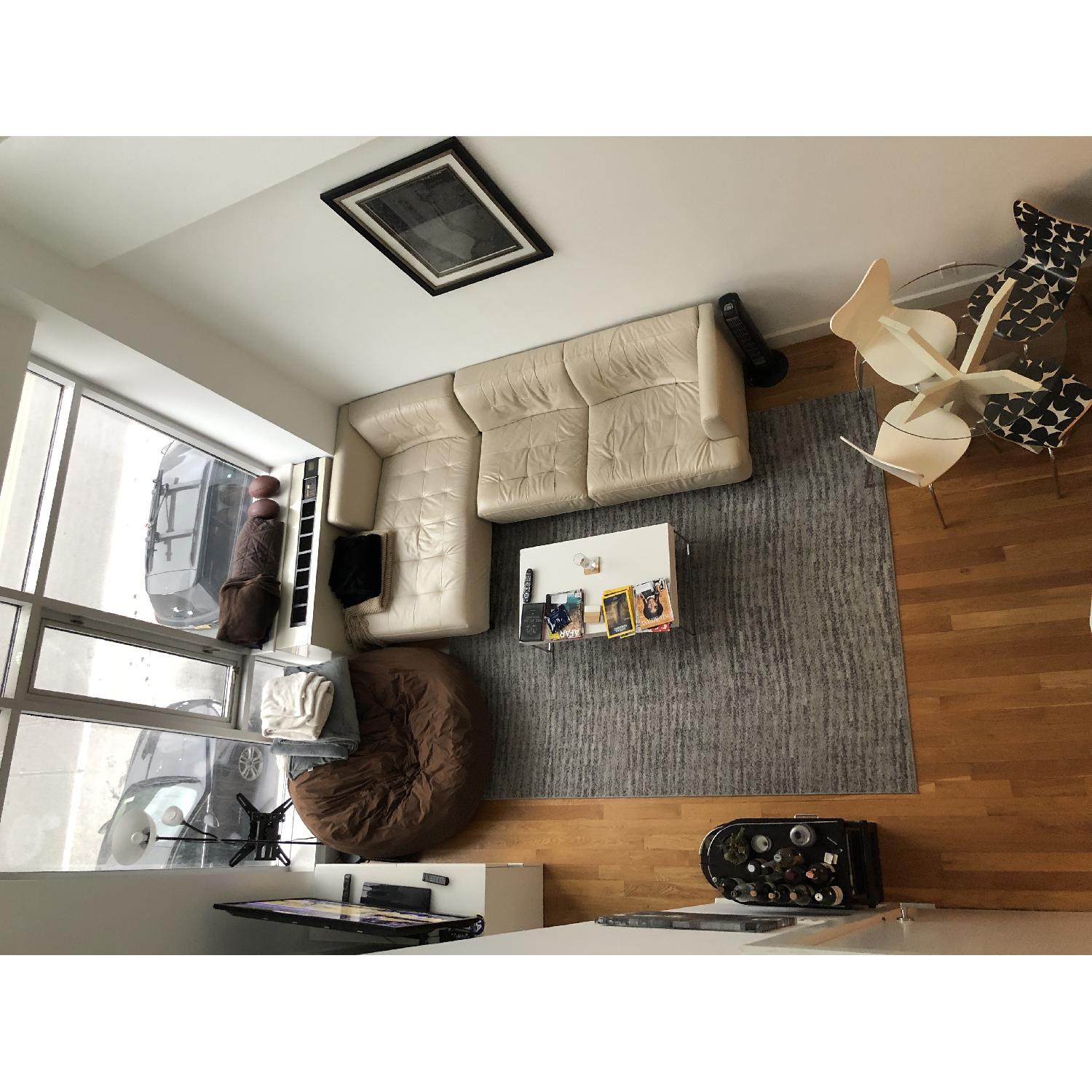 West Elm Leather 2-Piece Sectional Sofa - image-8