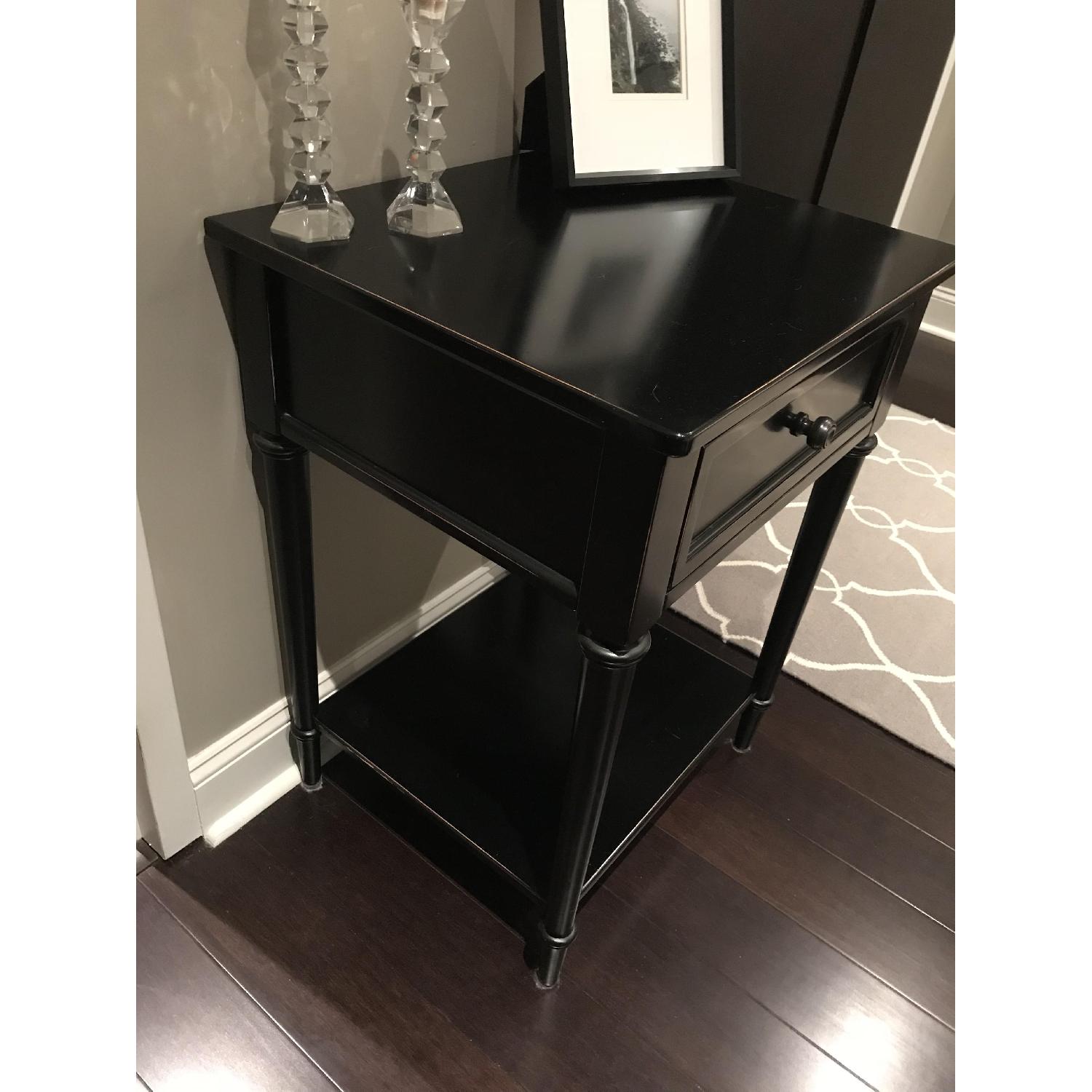 Crate & Barrel Bedside Table w/ 1 Drawer & Shelf - image-4
