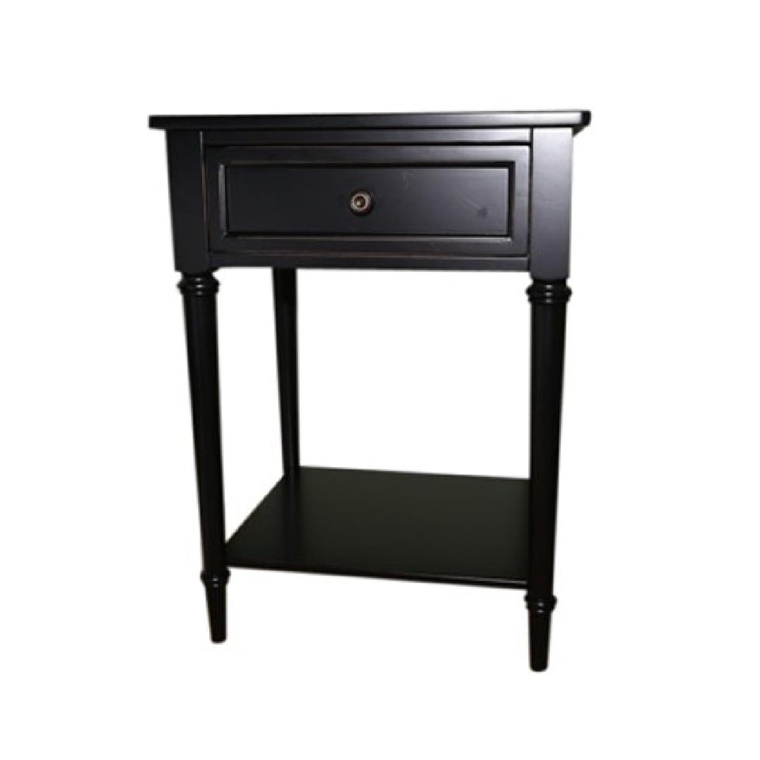 Crate & Barrel Bedside Table w/ 1 Drawer & Shelf AptDeco