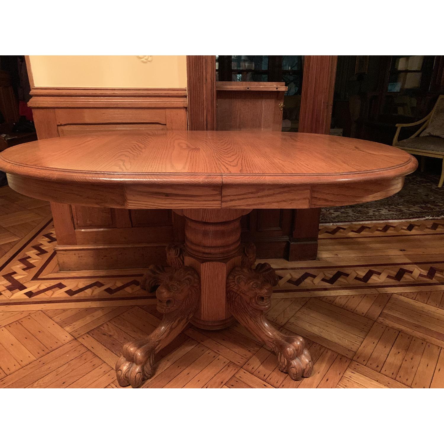 Vintage Victorian Oak Table - image-1