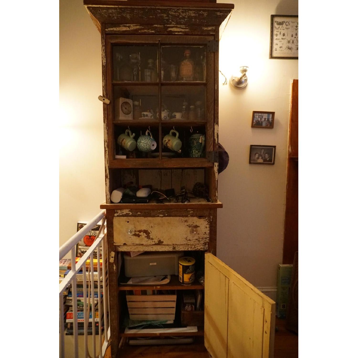 Vintage Rustic Cupboard/Shelving Unit - image-1