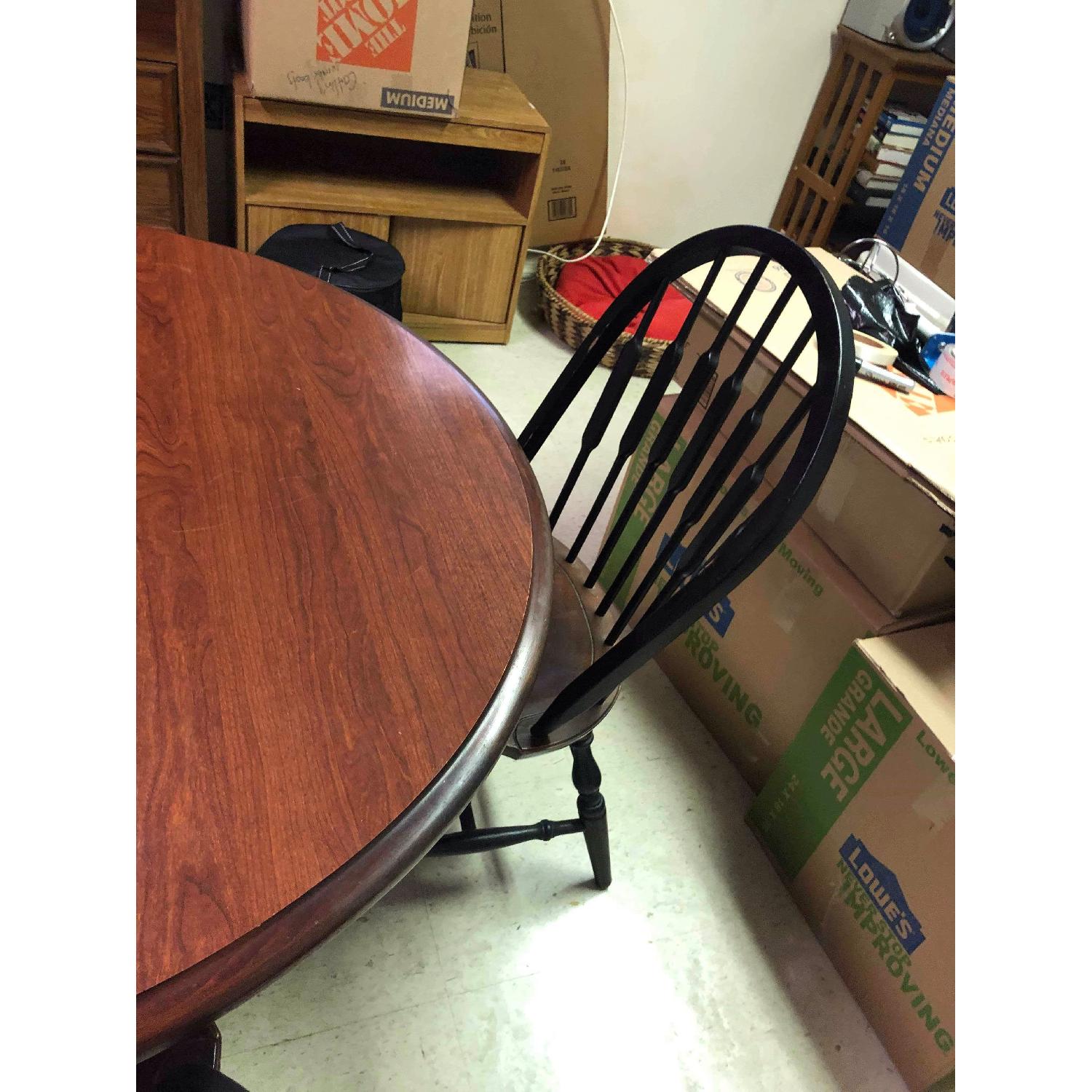 Extendable Round Dining Table w/ 4 Chairs - image-5