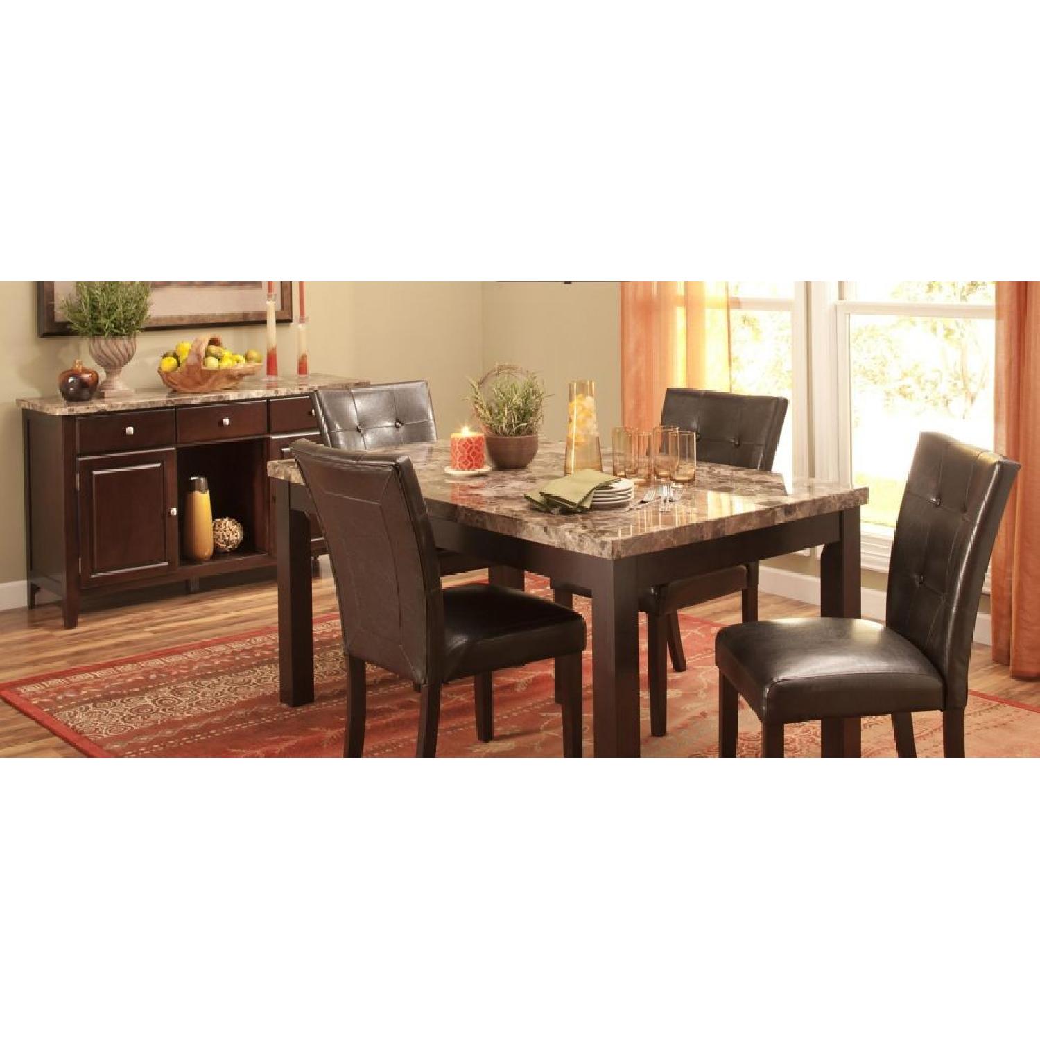 Raymour & Flanigan Bedrock 5-Piece Marble Dining Set - image-1
