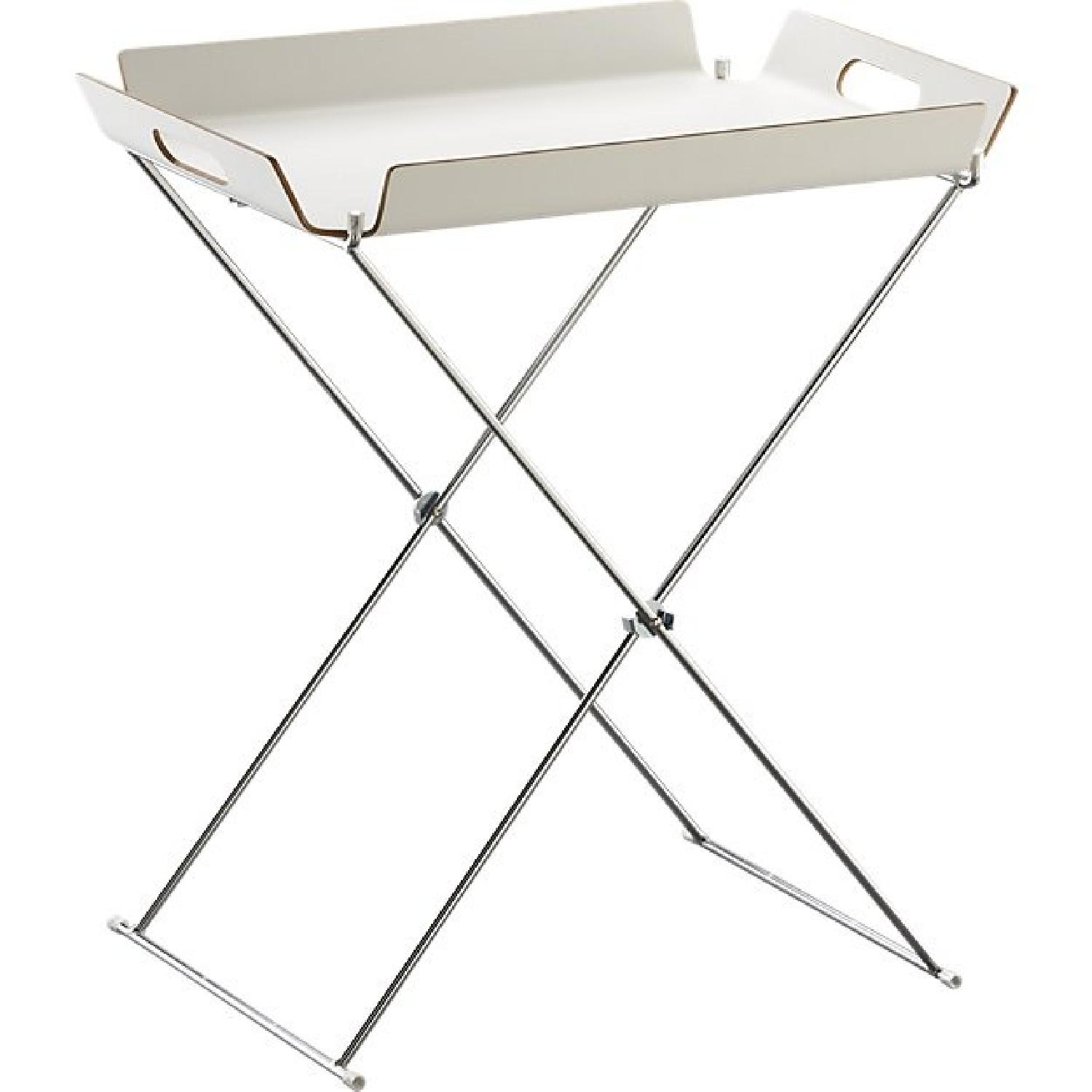 CB2 Formosa White Tray Table - image-2