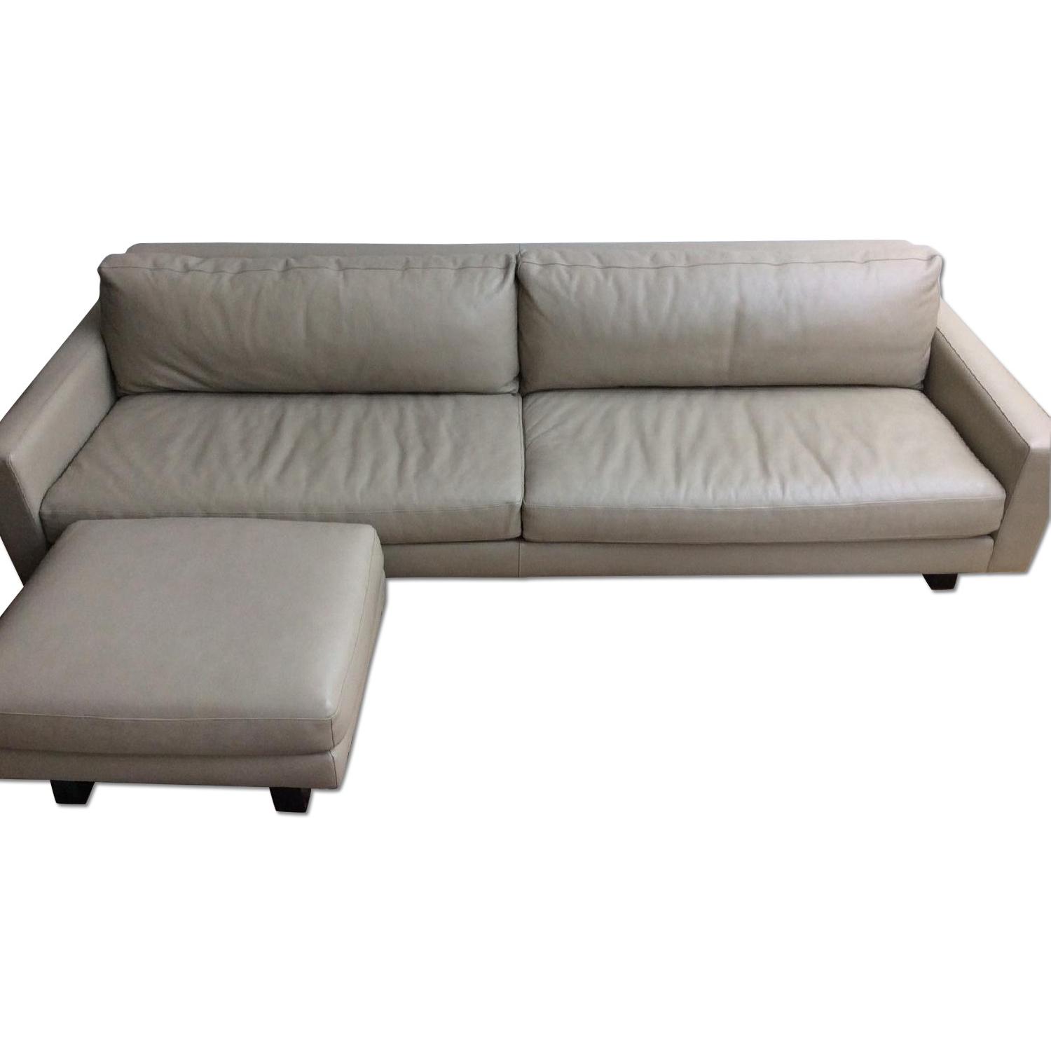 Room & Board Hess Leather Sofa & Ottoman - image-0