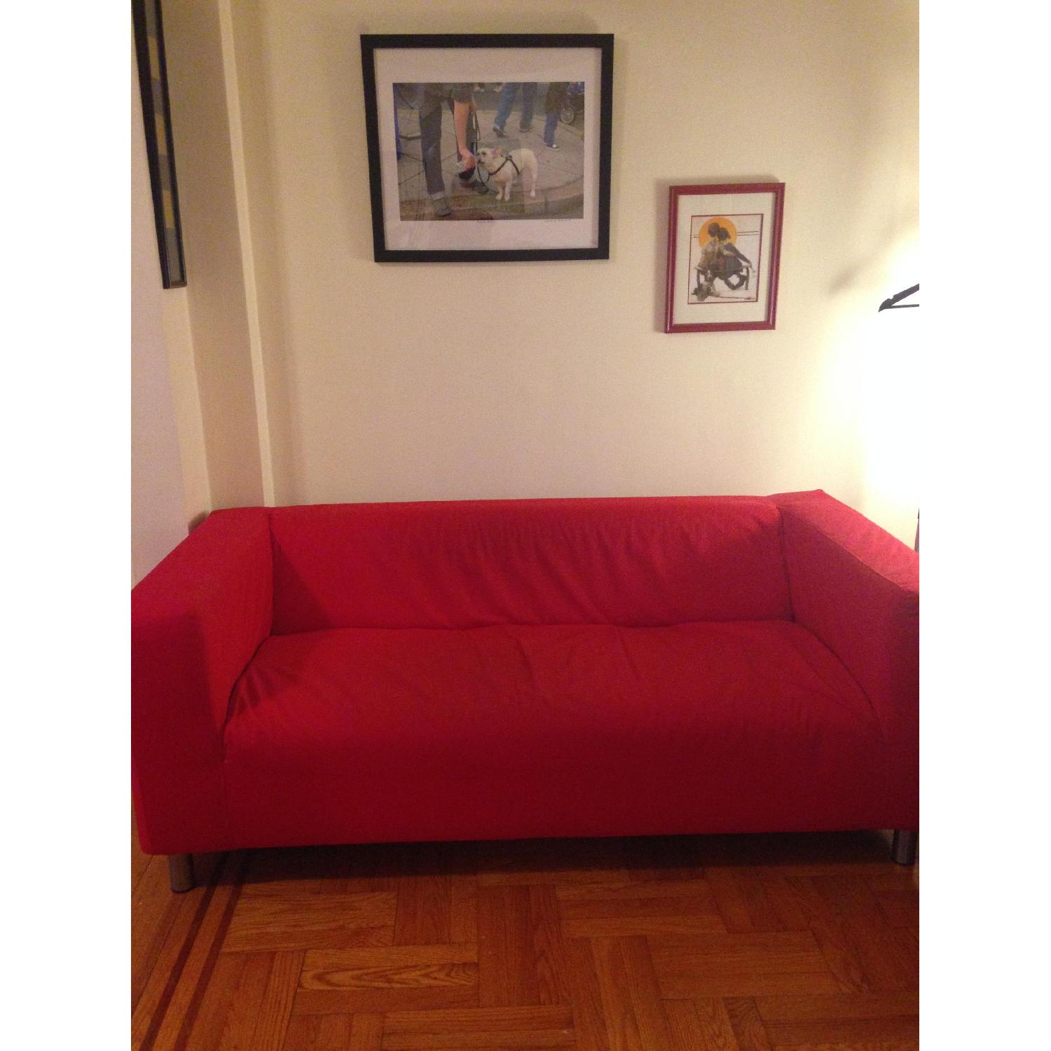 IKea Klippan Sofa in Red AptDeco