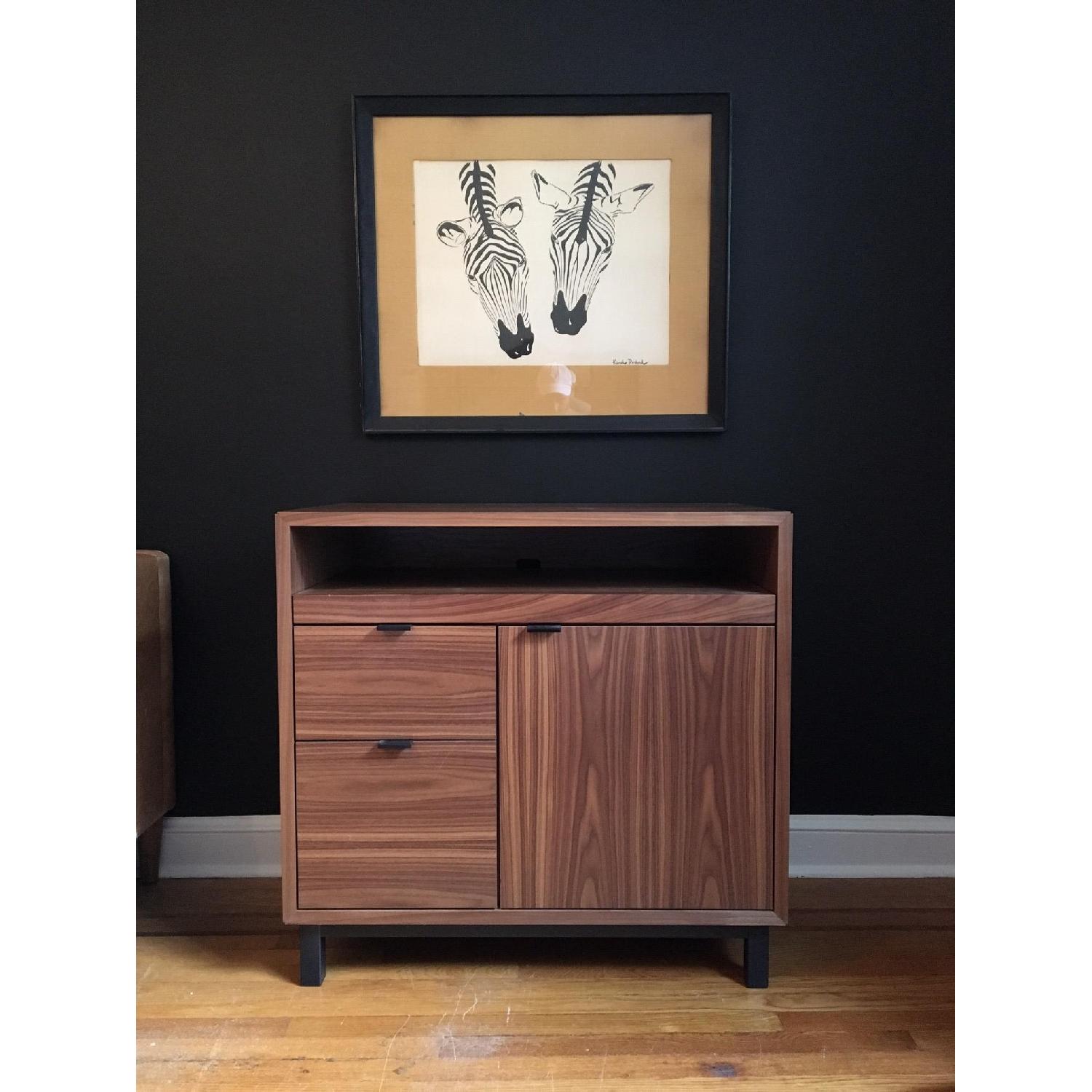 Room & Board Copenhagen Office Walnut Armoire Desk - image-1