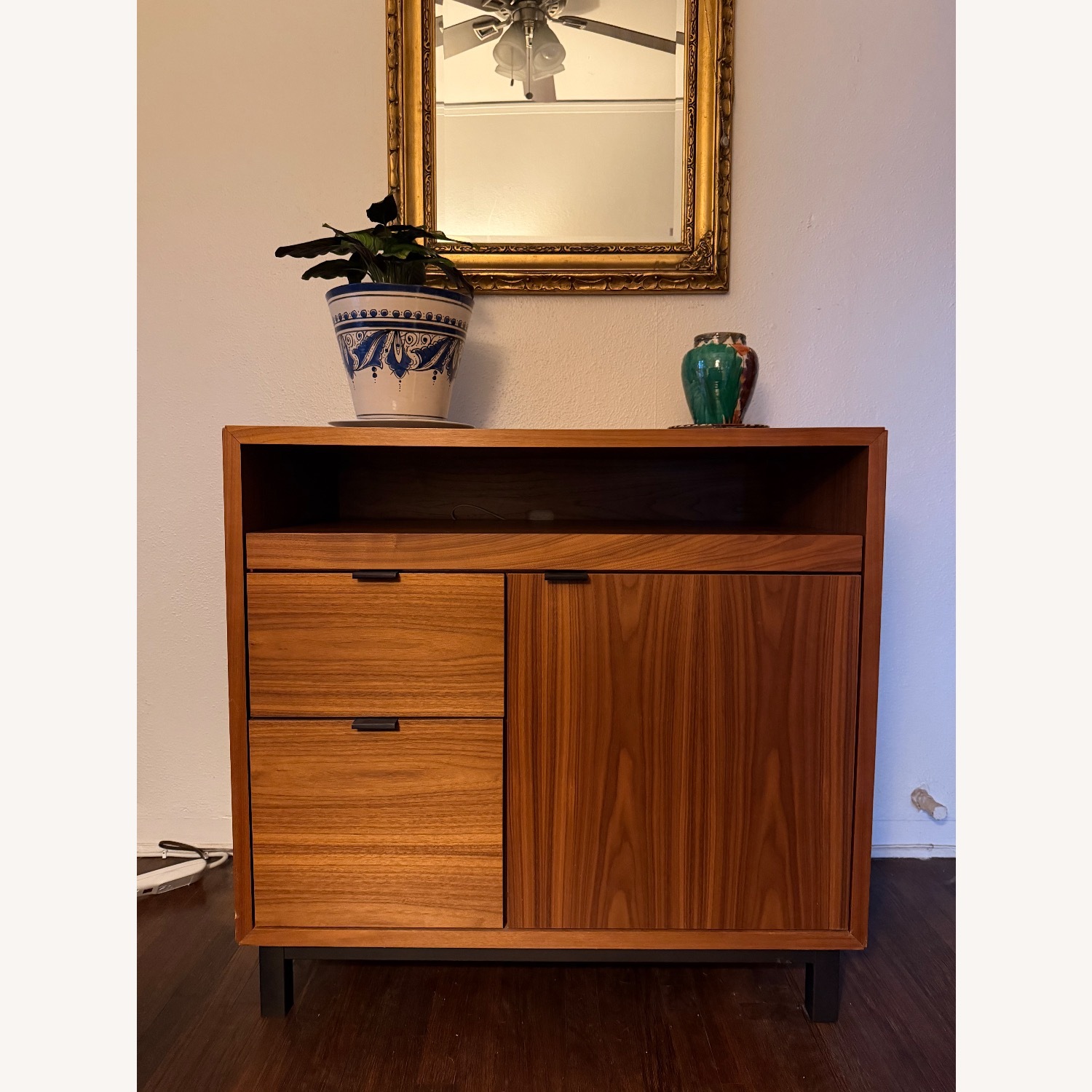 Room & Board Copenhagen Office Walnut Armoire Desk - image-13