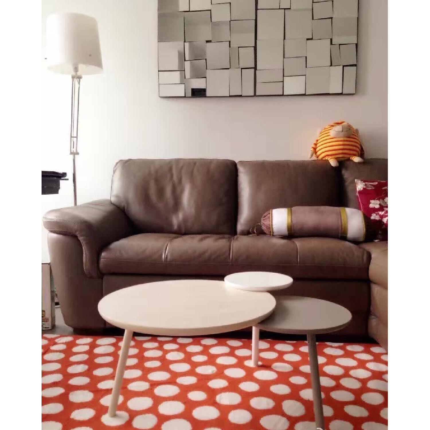 Raymour & Flanigan Garrison 2-Piece Leather Sectional Sofa - image-5