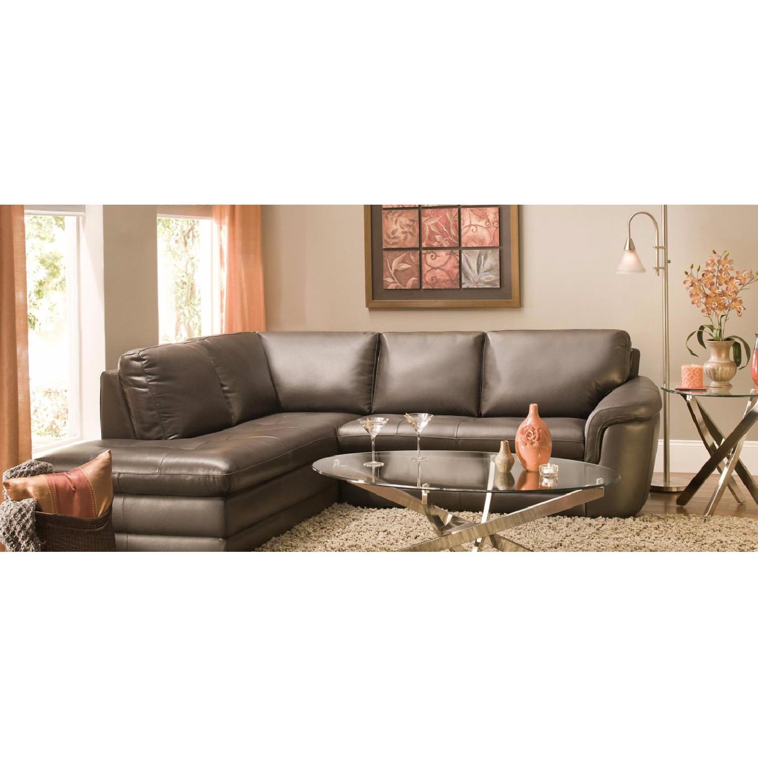 Raymour & Flanigan Garrison 2-Piece Leather Sectional Sofa - image-6