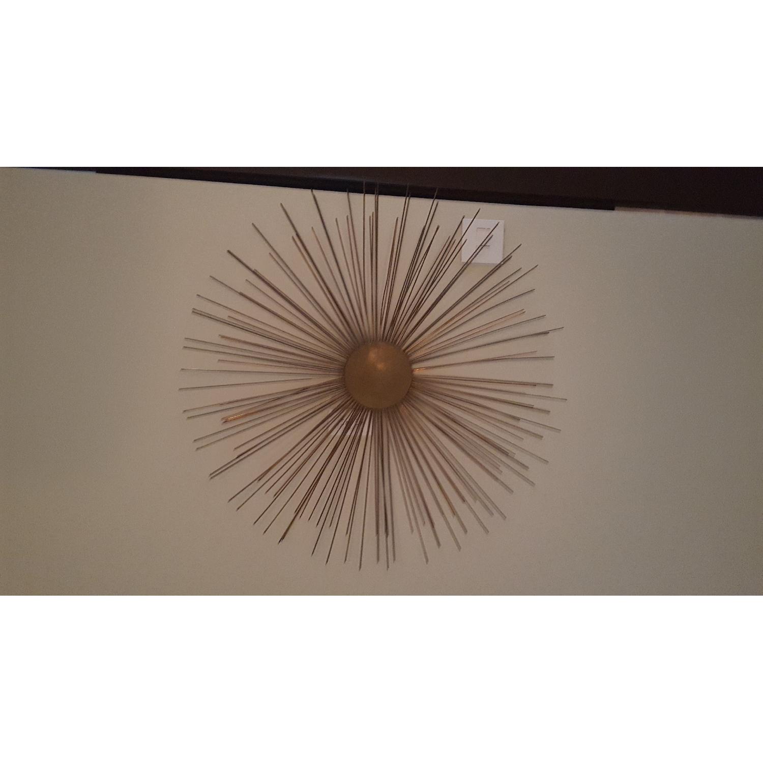 Brass Starburst Wall Sculpture - image-1
