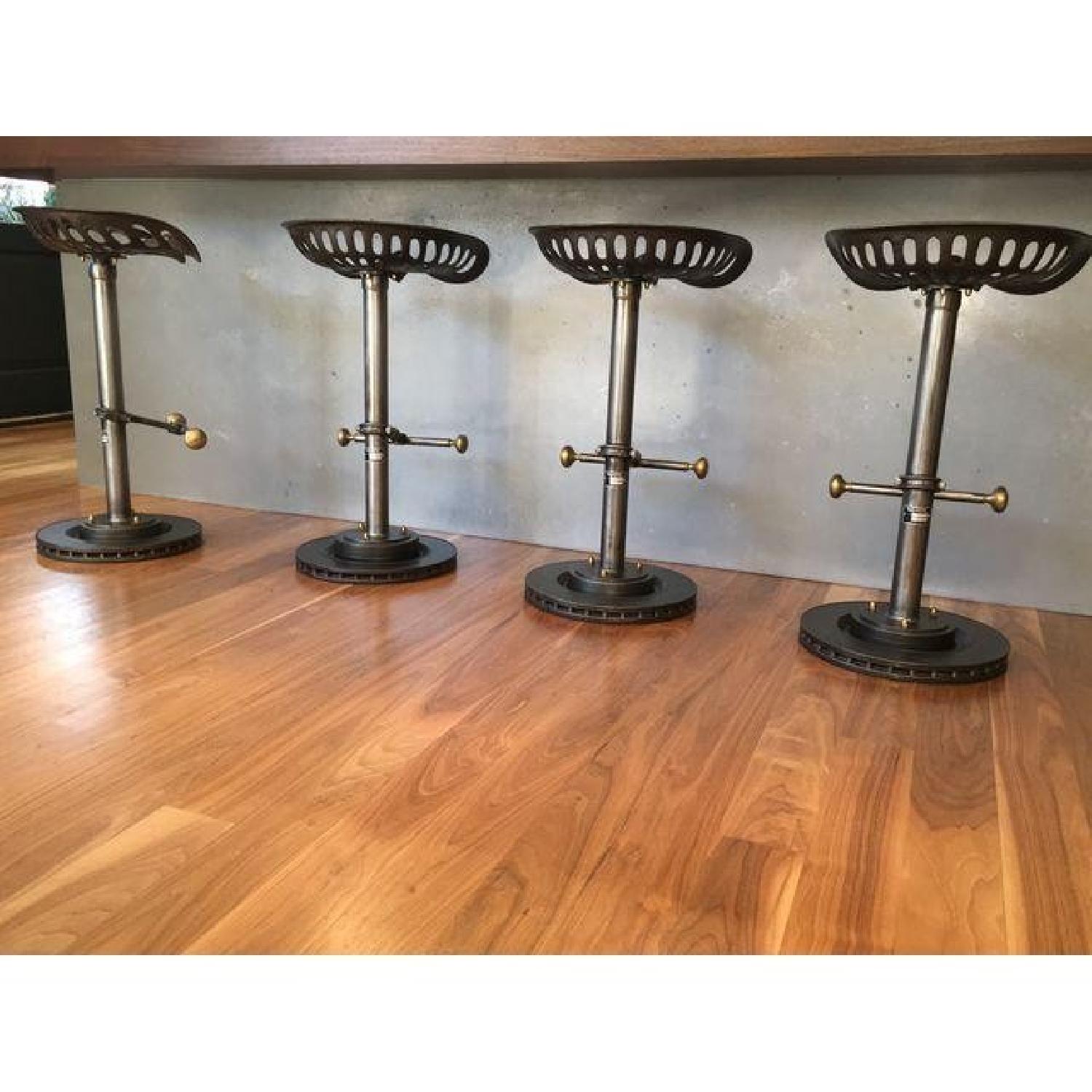 Vintage Industrial Tractor Seat Bar Stools - image-1
