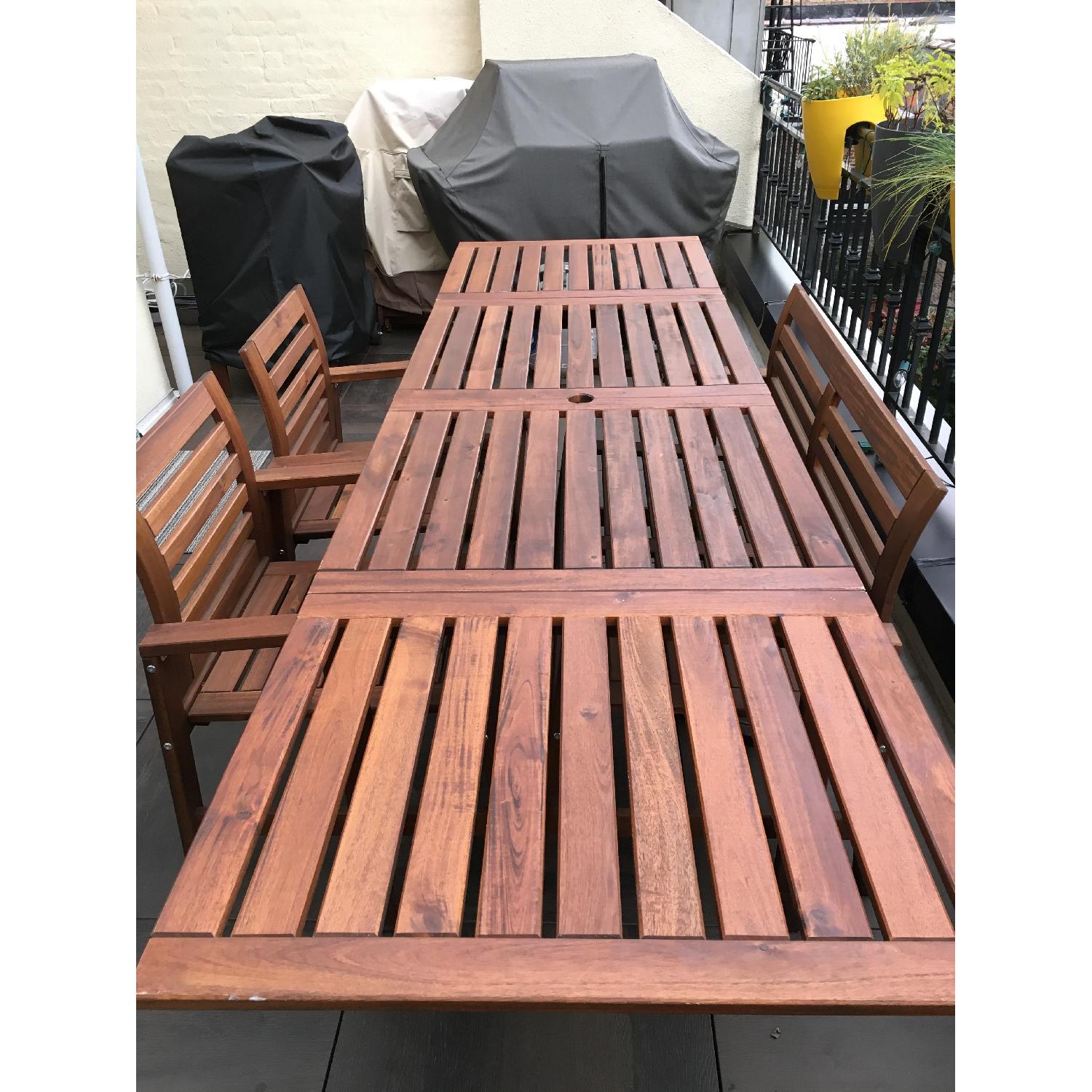 Ikea Applaro Outdoor Table w/ 5 Chairs + 1 Bench - image-4