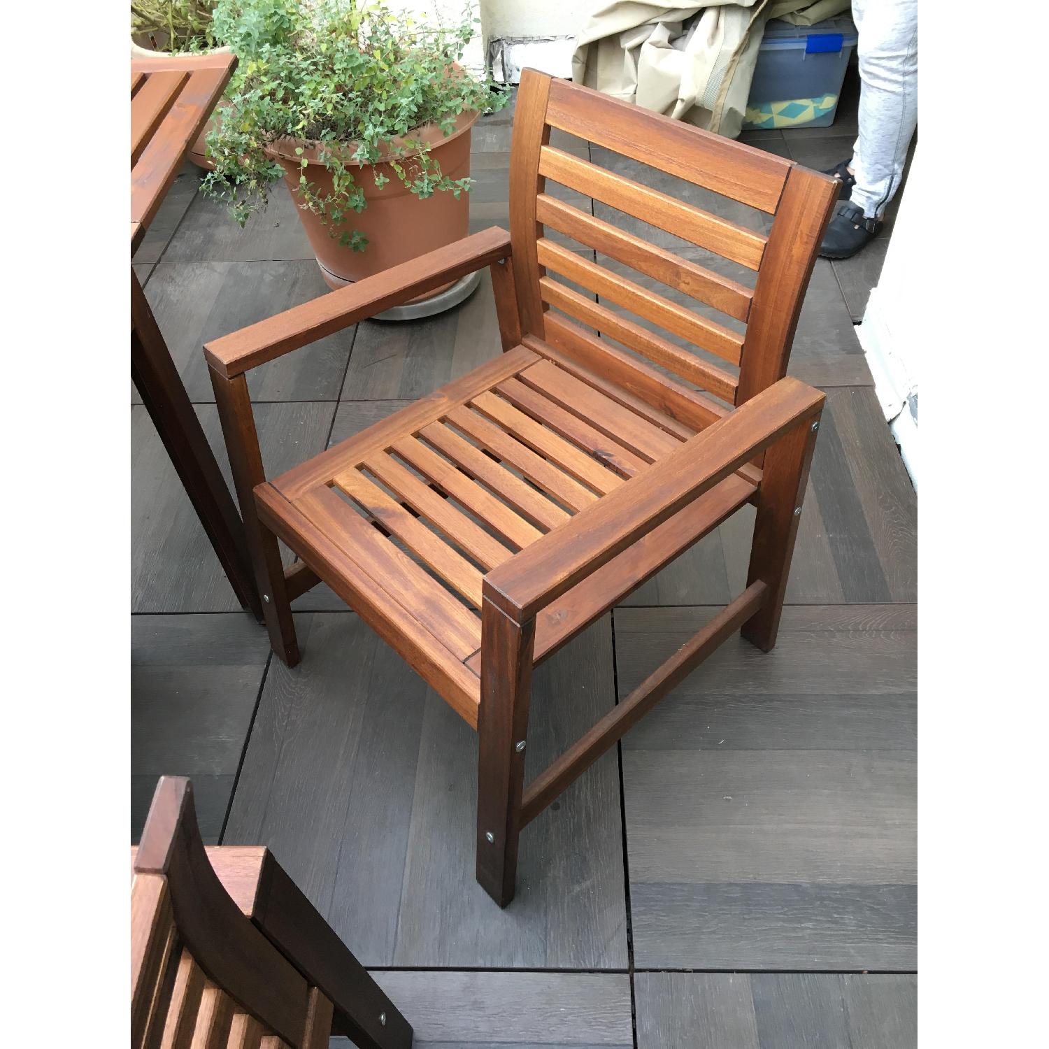 Ikea Applaro Outdoor Table w/ 5 Chairs + 1 Bench - image-5