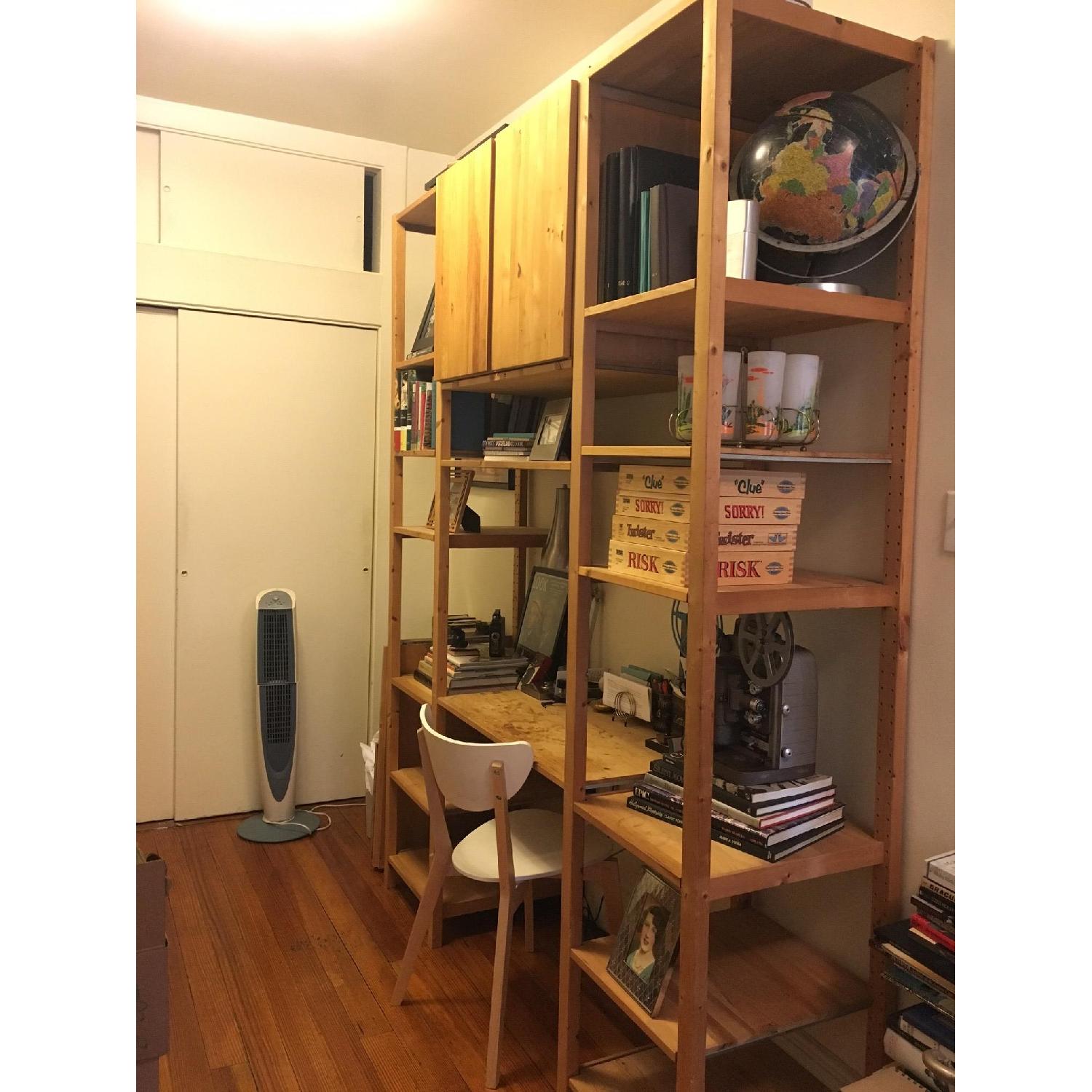 Ikea Solid Wood Bookshelf /TV Media AptDeco