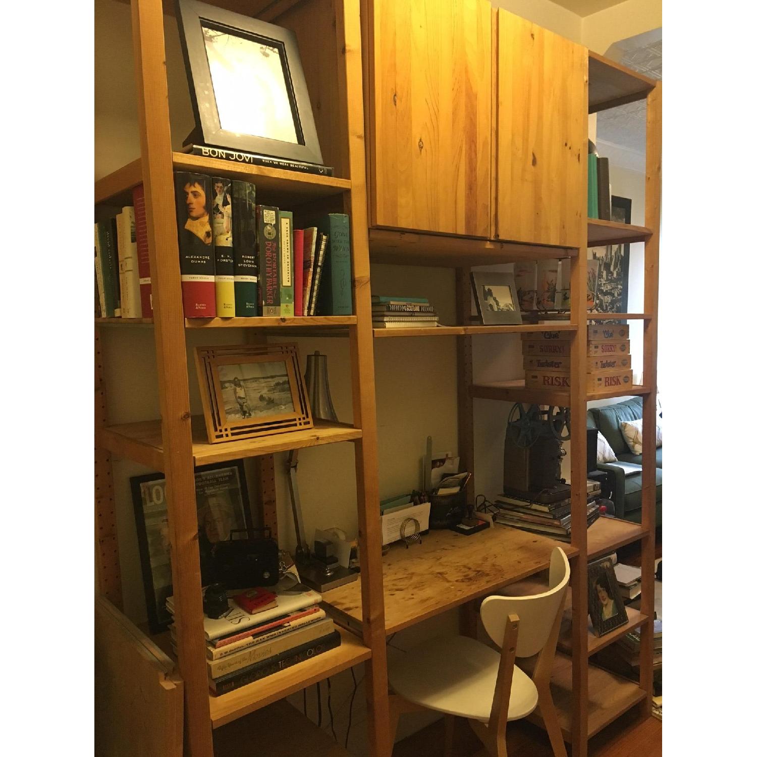 Ikea Solid Wood Bookshelf /TV Media AptDeco