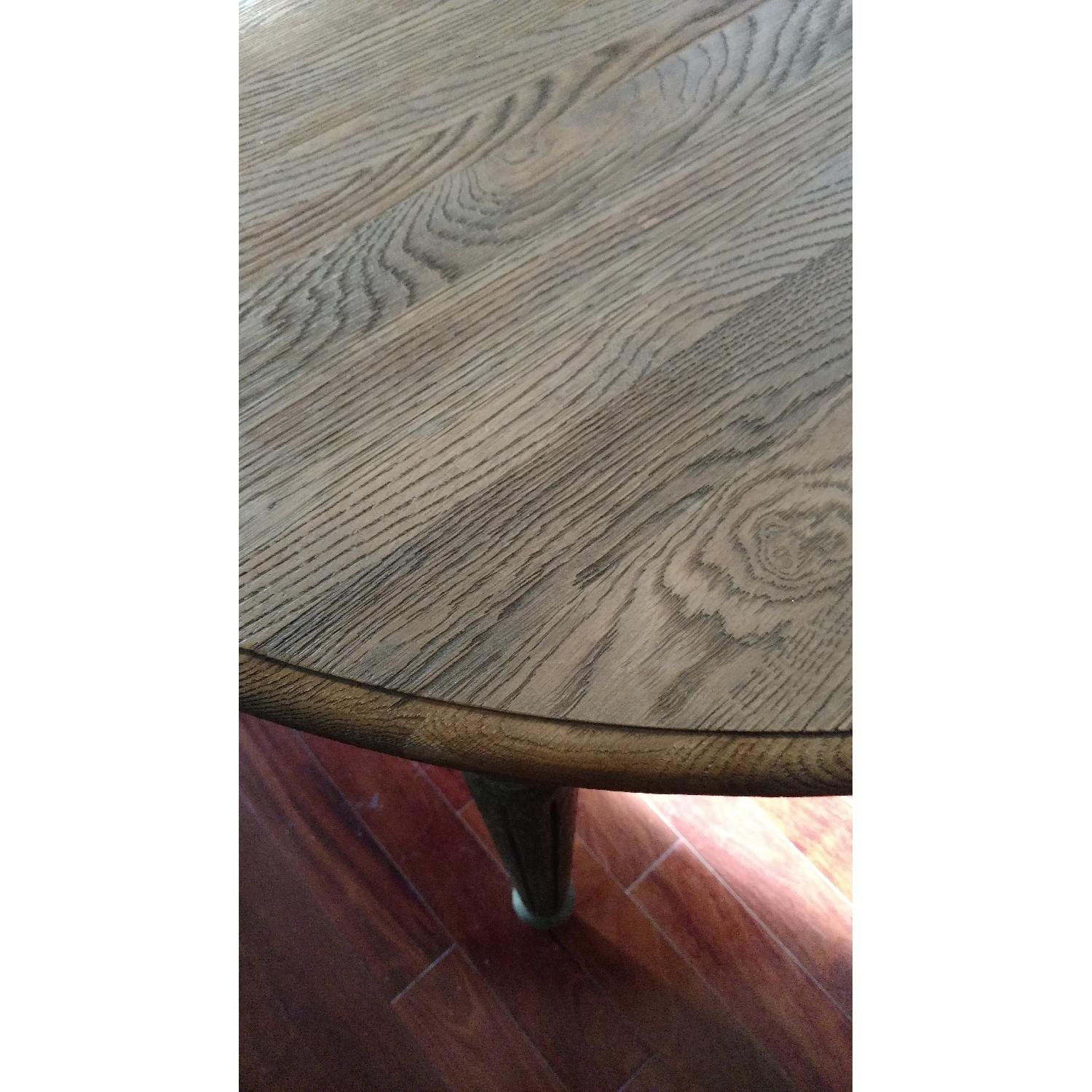 Restoration Hardware Vintage French Fluted Leg Gray Washed Dining Table - image-2