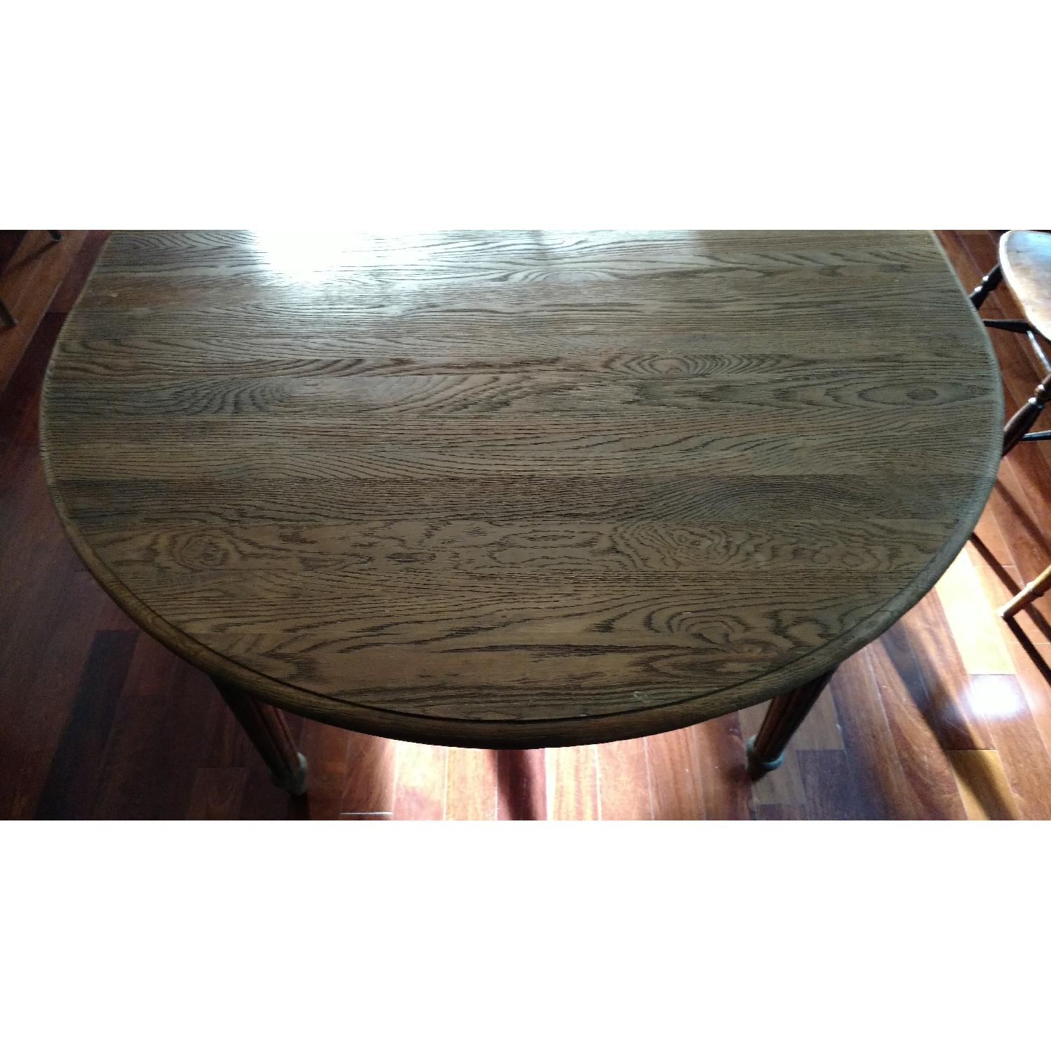 Restoration Hardware Vintage French Fluted Leg Gray Washed Dining Table - image-4