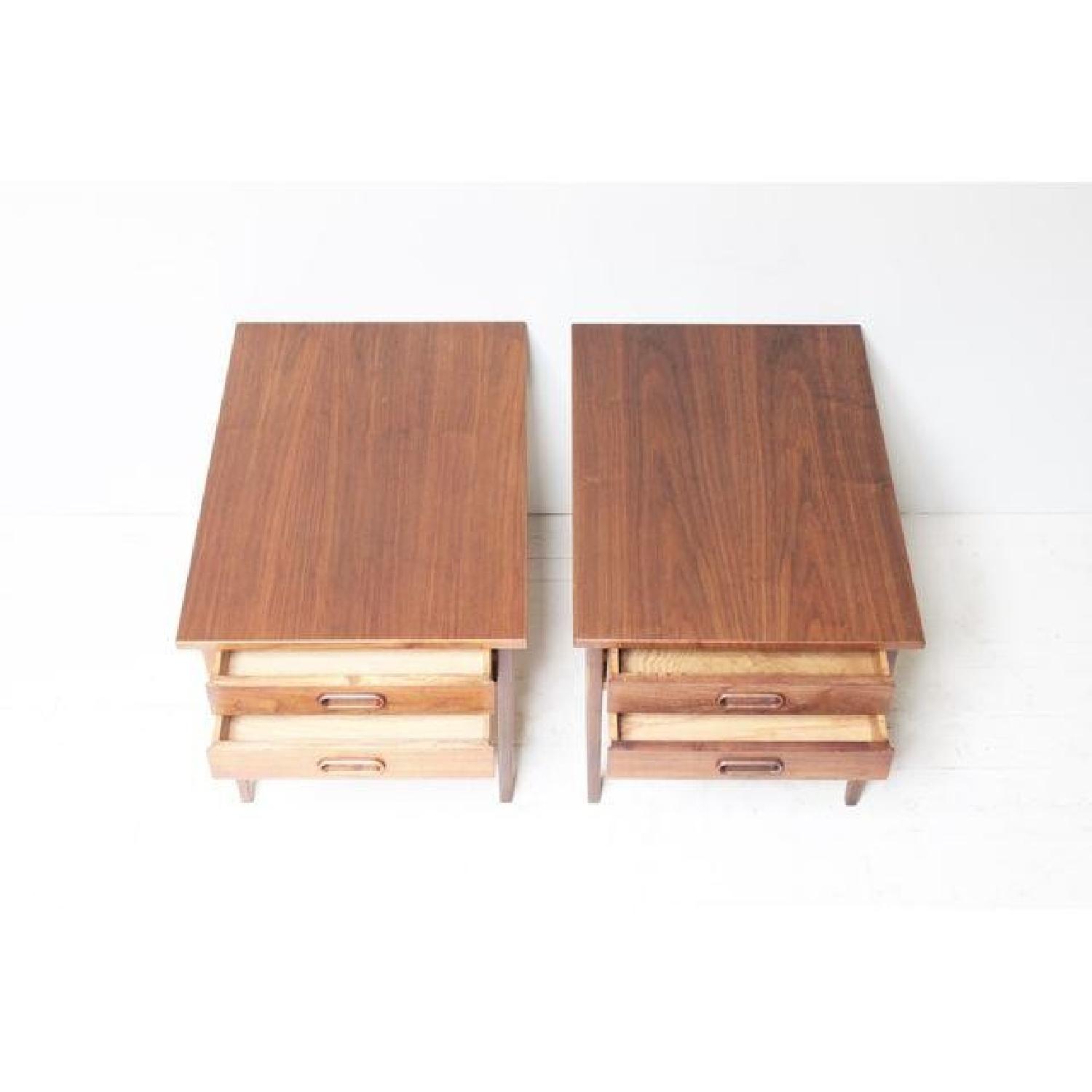 Mid-Century Modern Walnut Side Tables - image-2