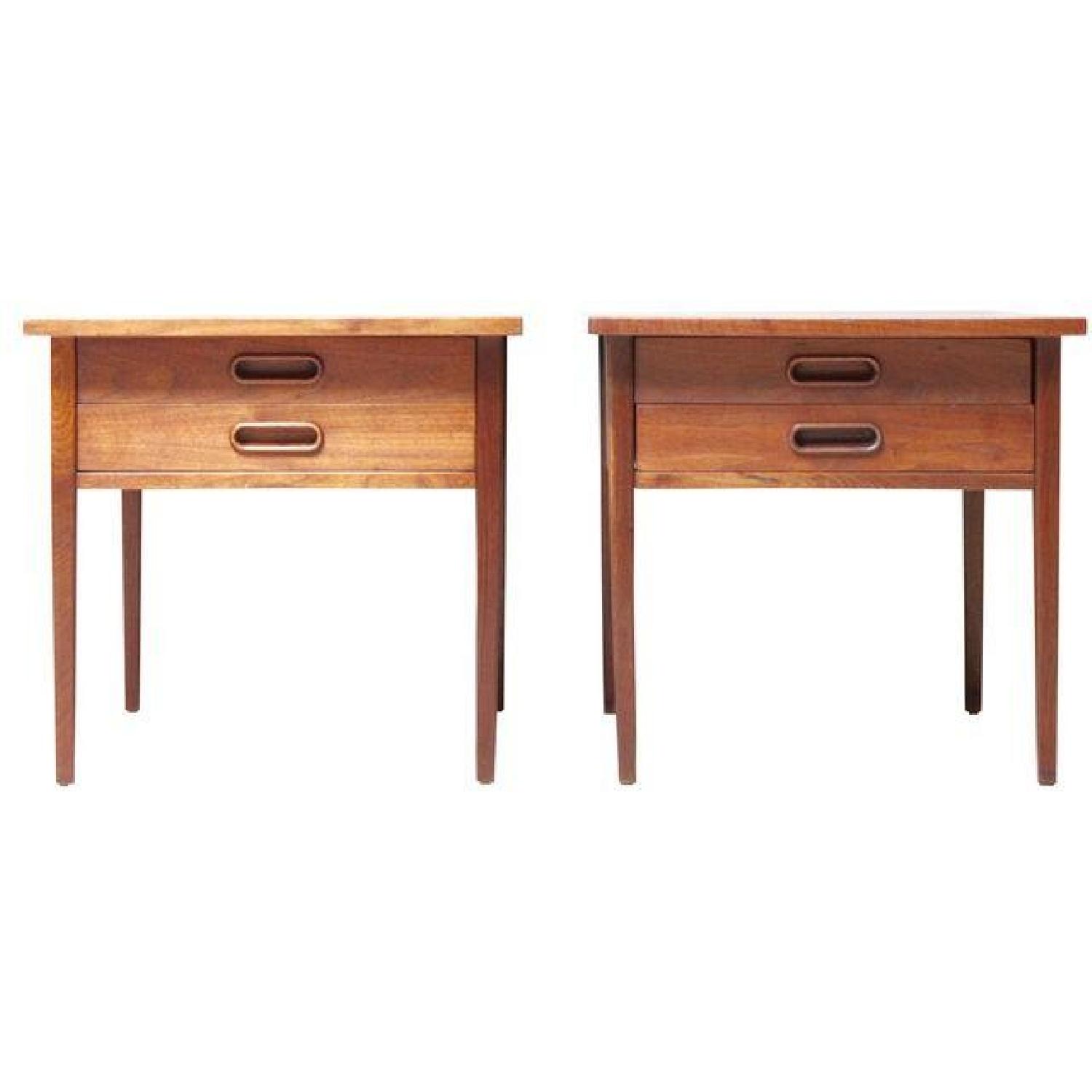 Mid-Century Modern Walnut Side Tables - image-0
