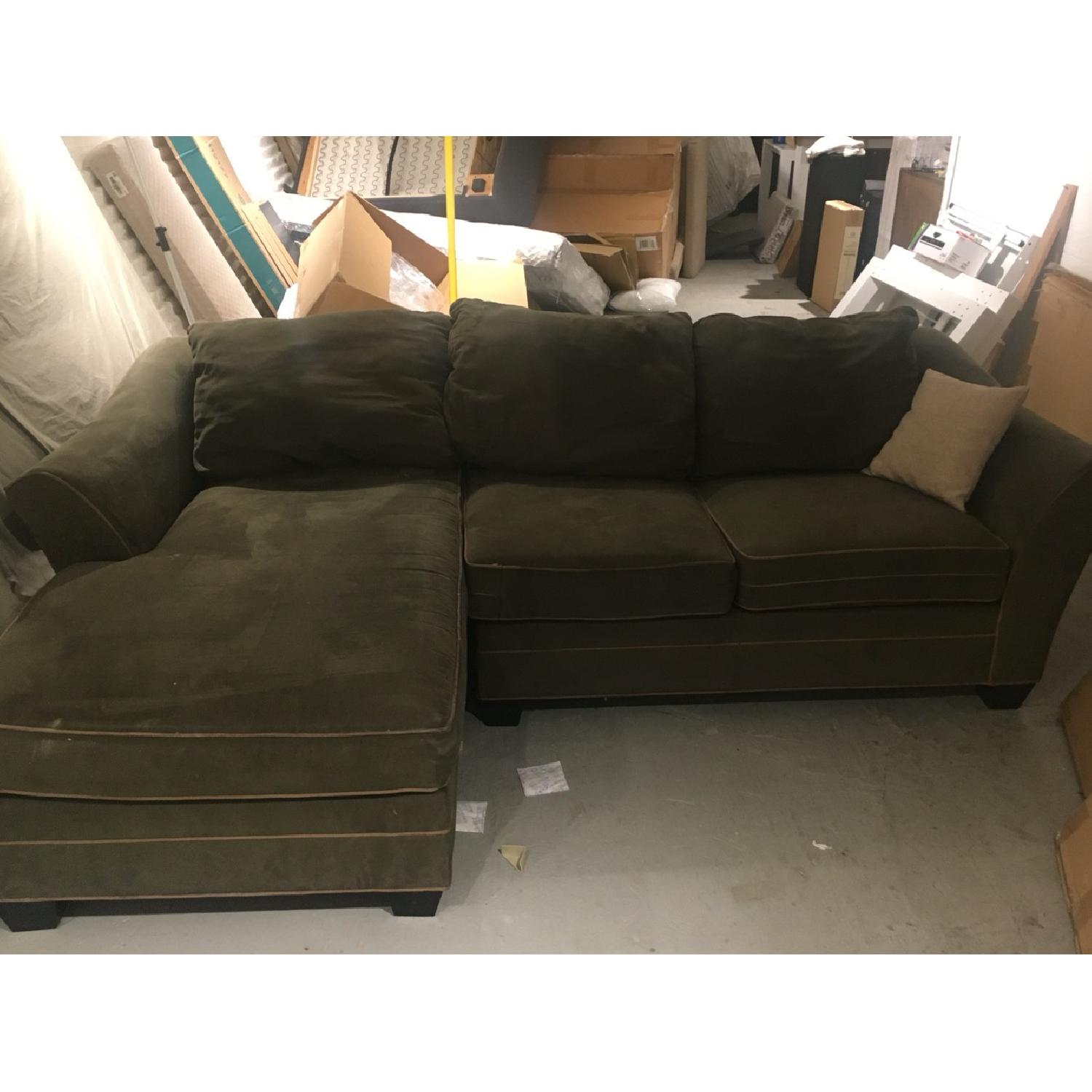 Green L Sectional Sofa - image-1