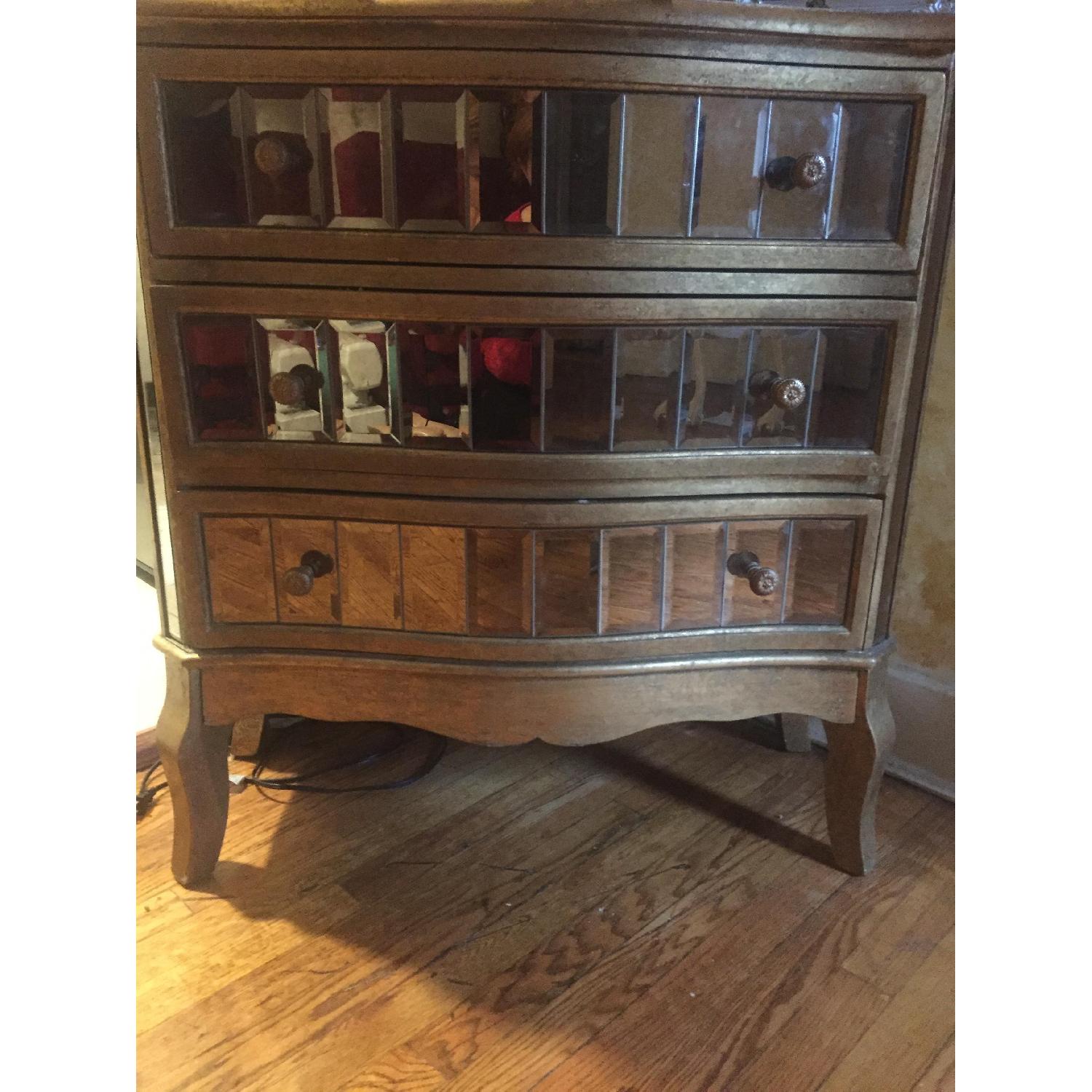 Pier 1 Gold Mirrored Dresser - image-1