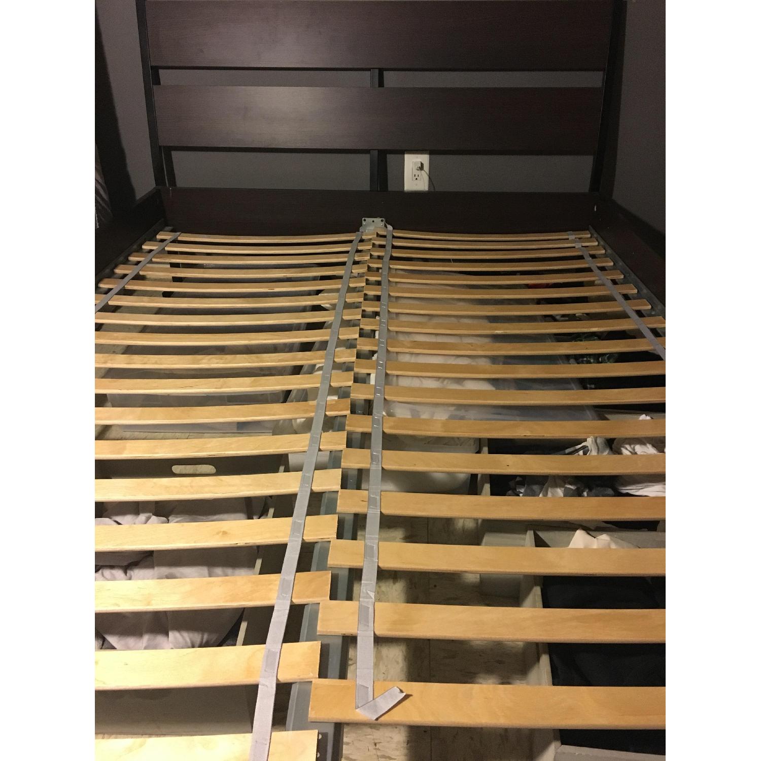 Ikea Trysil Queen Bed Frame w/ Luroy Slated Bed Base AptDeco