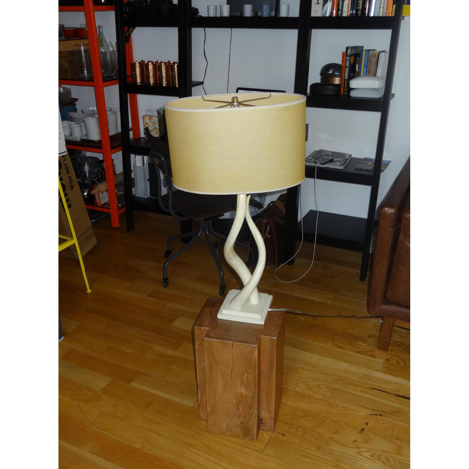 West Elm Natural Block Side Table - image-3