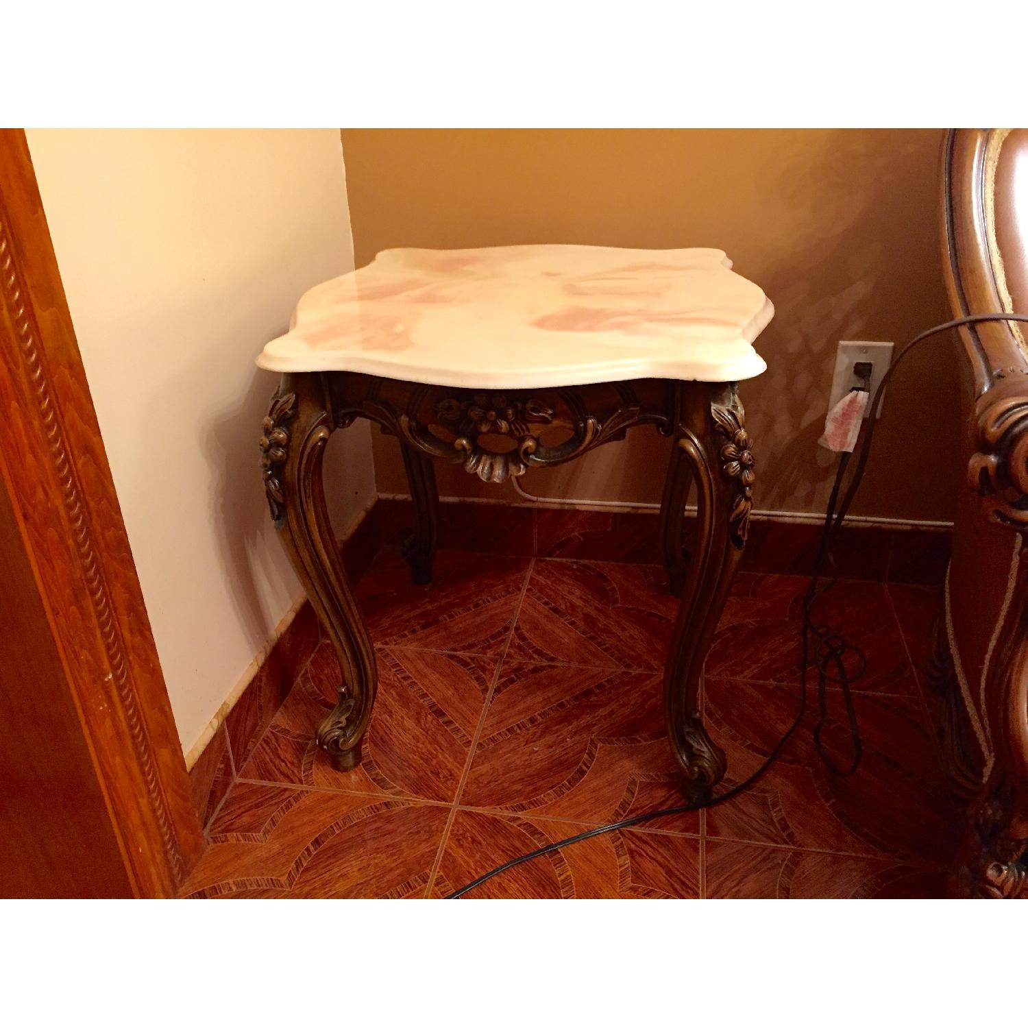 Traditional Italian Leather 3 Seater Sofa + Loveseat + Armchair + Coffee Table + End Table - image-10