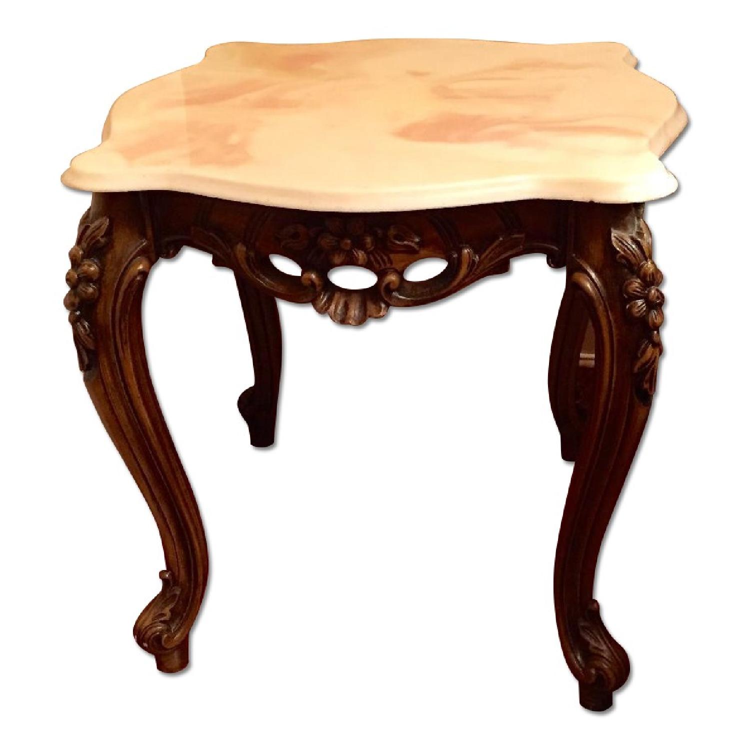 Traditional Italian Leather 3 Seater Sofa + Loveseat + Armchair + Coffee Table + End Table - image-16