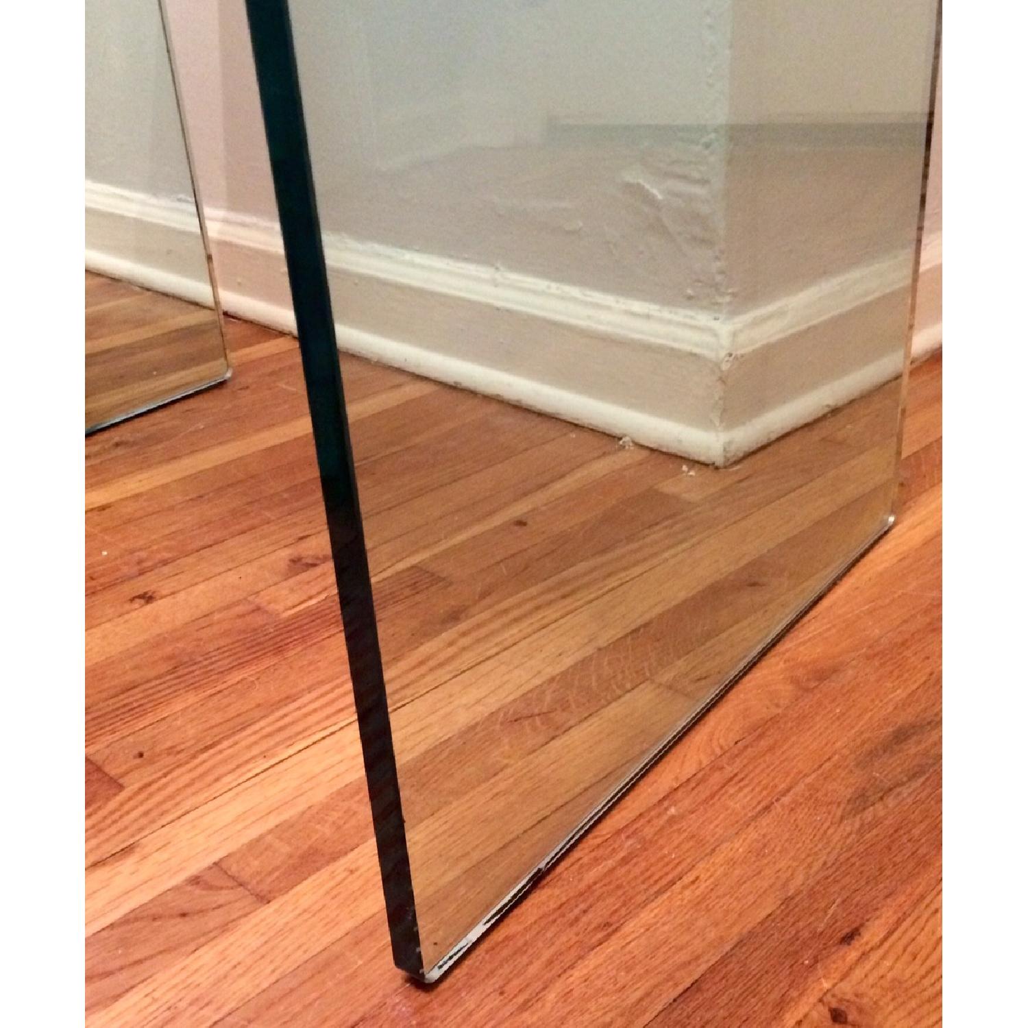 Custom Tonelli Italian Glass Console Table w/ Shelf - image-4