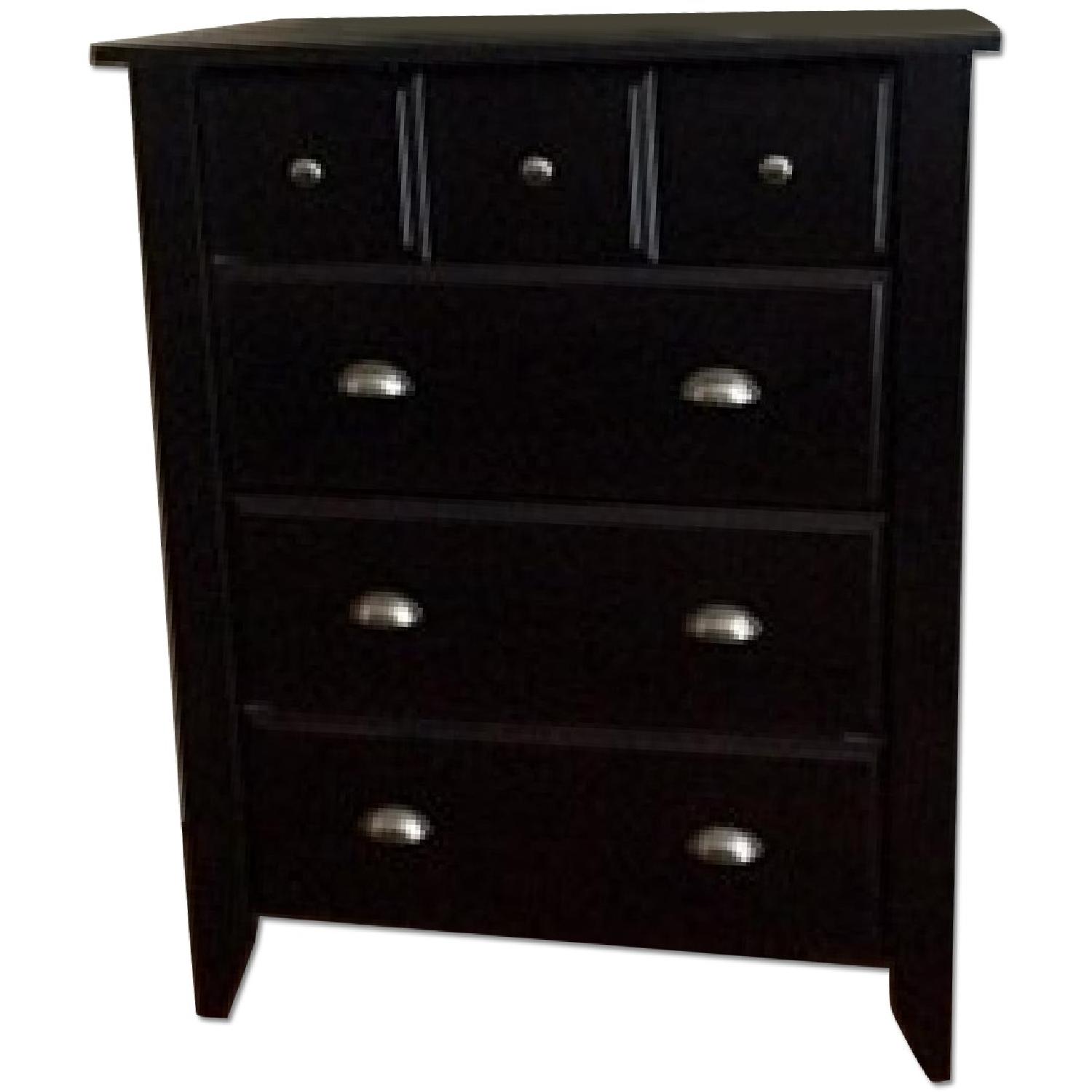 Dark Wood Tall Dresser - AptDeco Dark Wood Tall Dresser - AptDeco