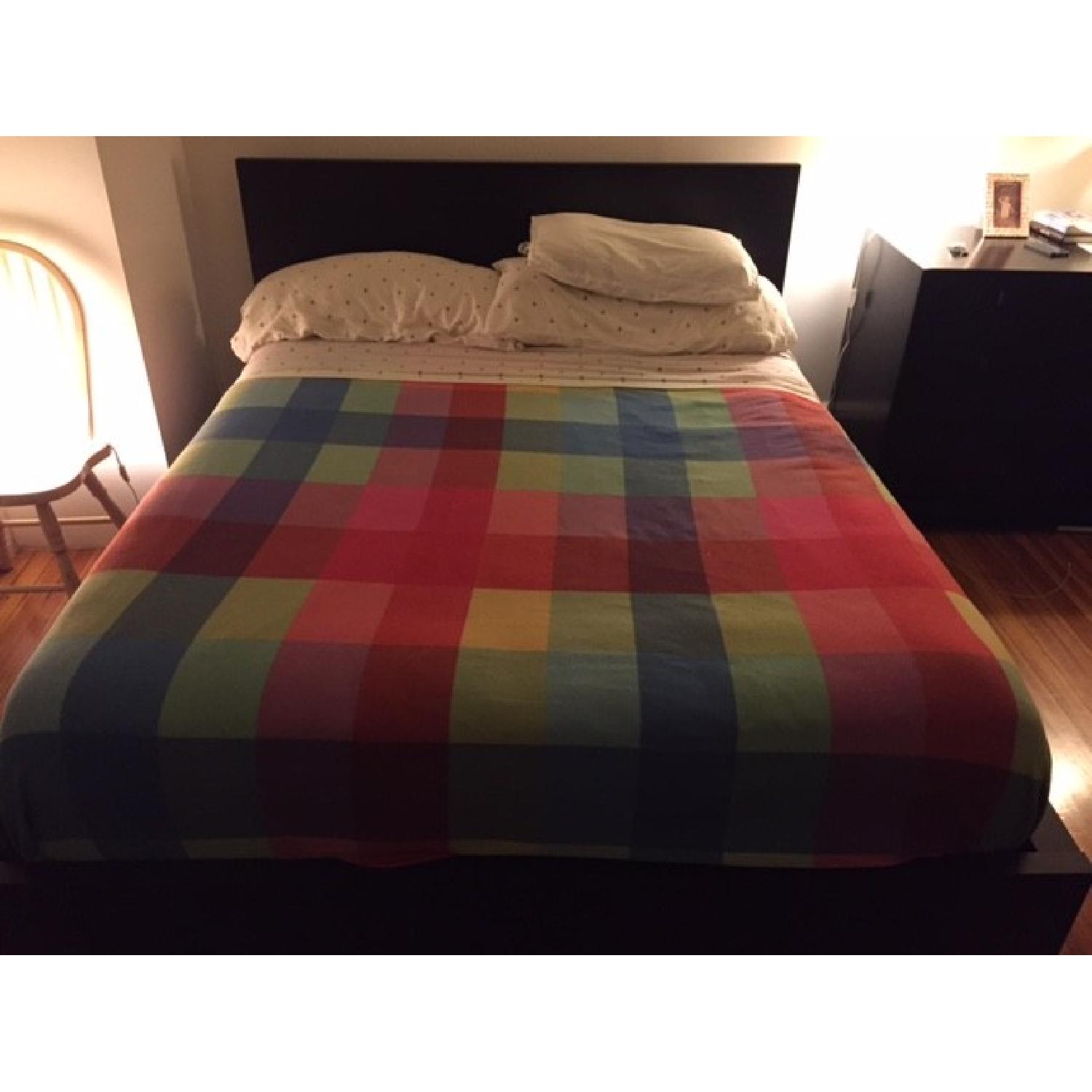 Ikea Malm Queen Size Bed Frame w/ 4 Storage Drawers - image-1