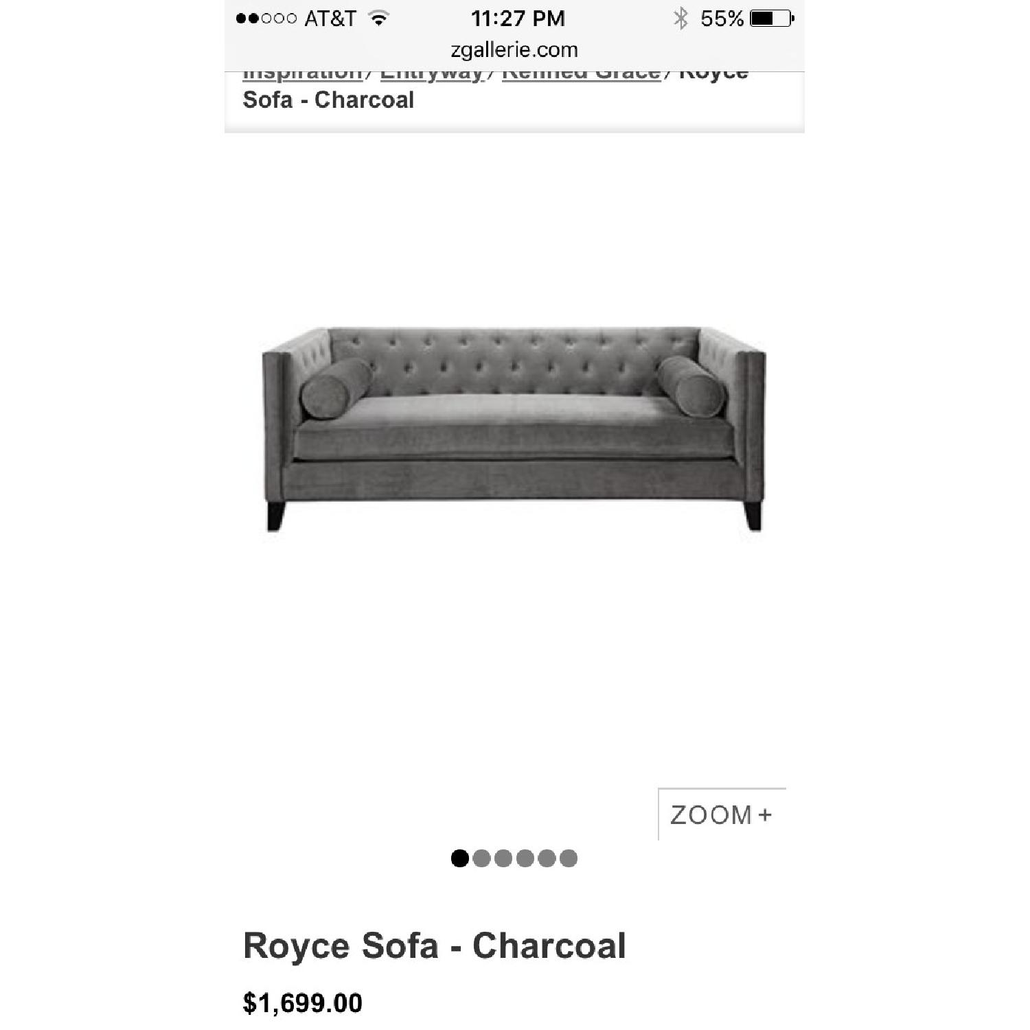 Z Gallerie Royce Sofa - image-1