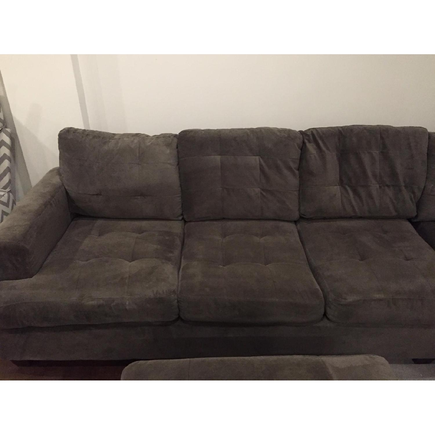 K D Furniture 2 Piece Sectional & Ottoman - image-4