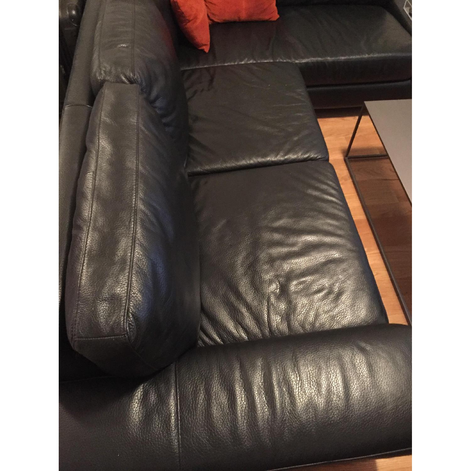 HTL International Black Leather Sectional - image-3