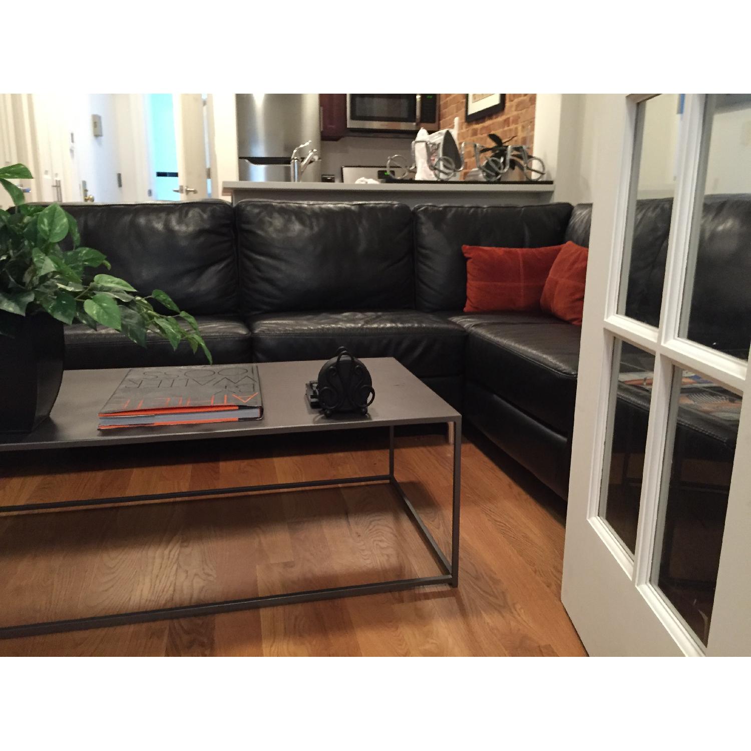 HTL International Black Leather Sectional - image-5