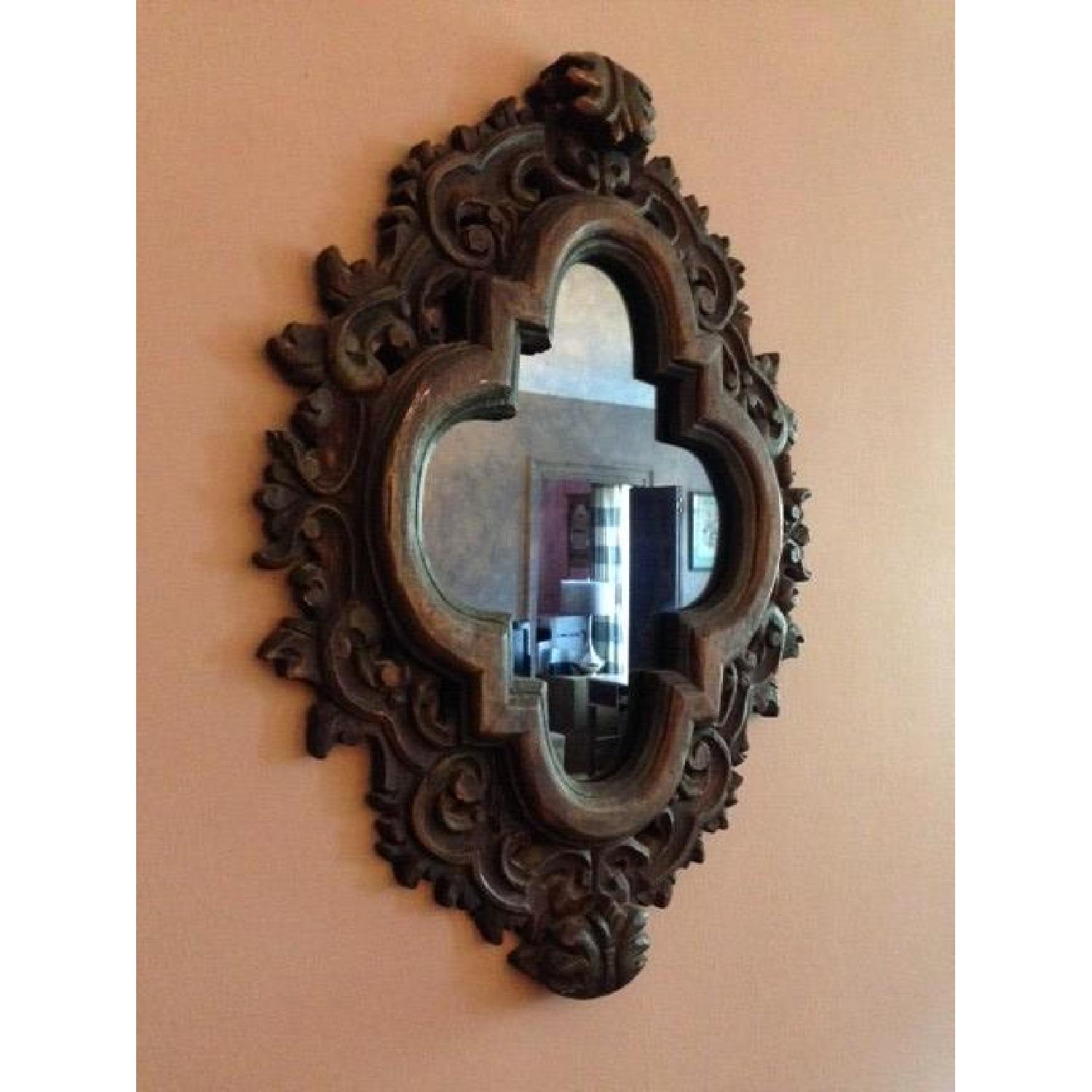 Vintage/Antique Painted Plaster Mirror - image-1