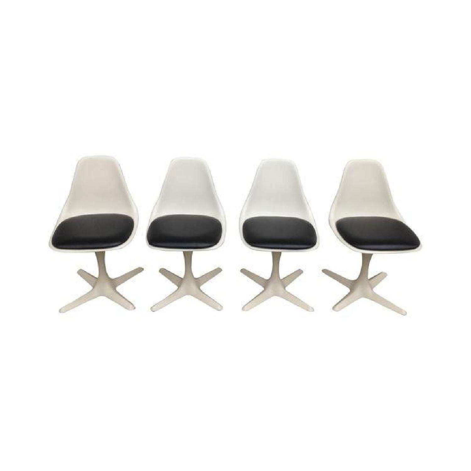 Burke 103 Navy Seat Tulip Chairs AptDeco
